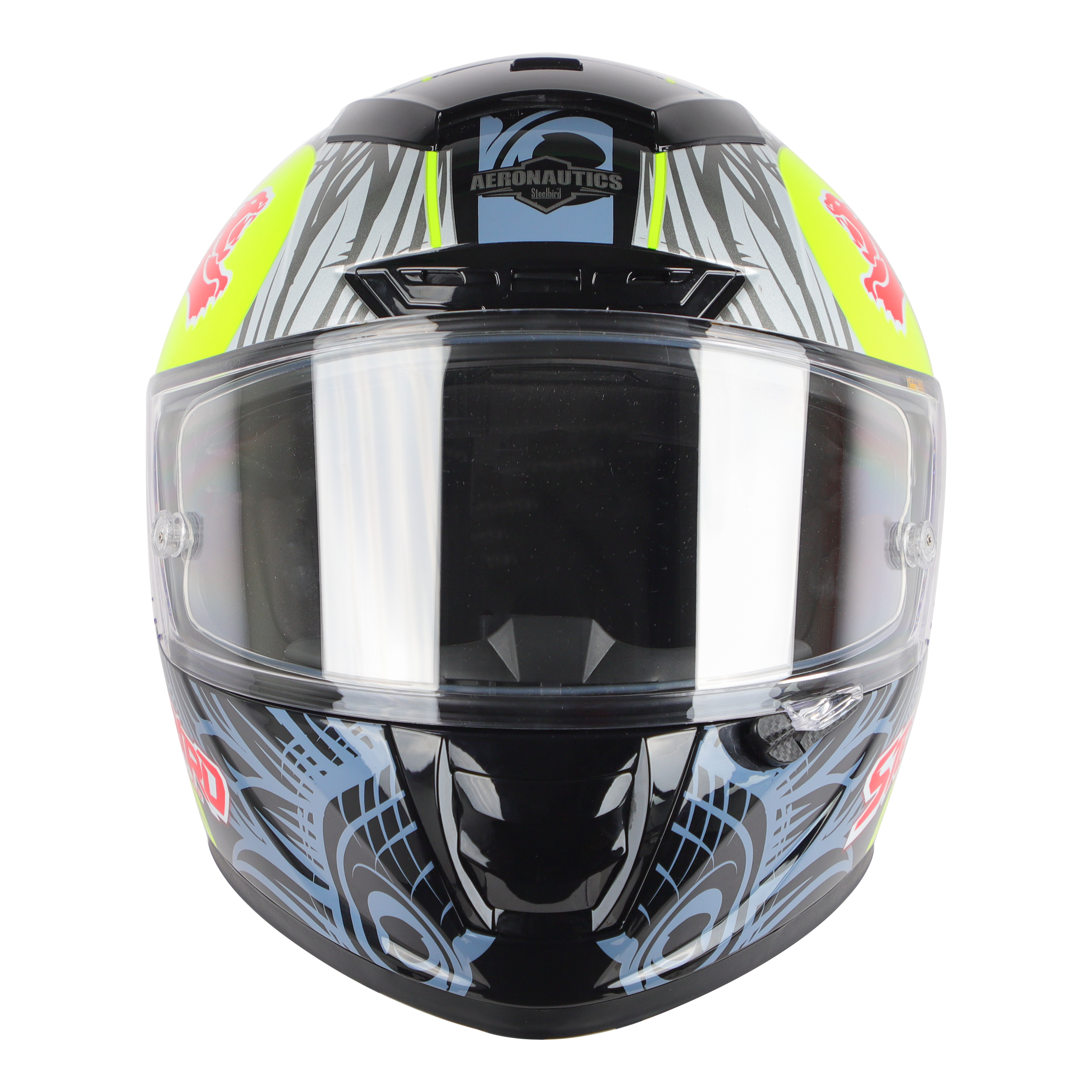 SA-5 DOT FLYDECK MAT BLACK WITH NEON GREEN (WITH ANTI-FOG SHIELD VISOR)