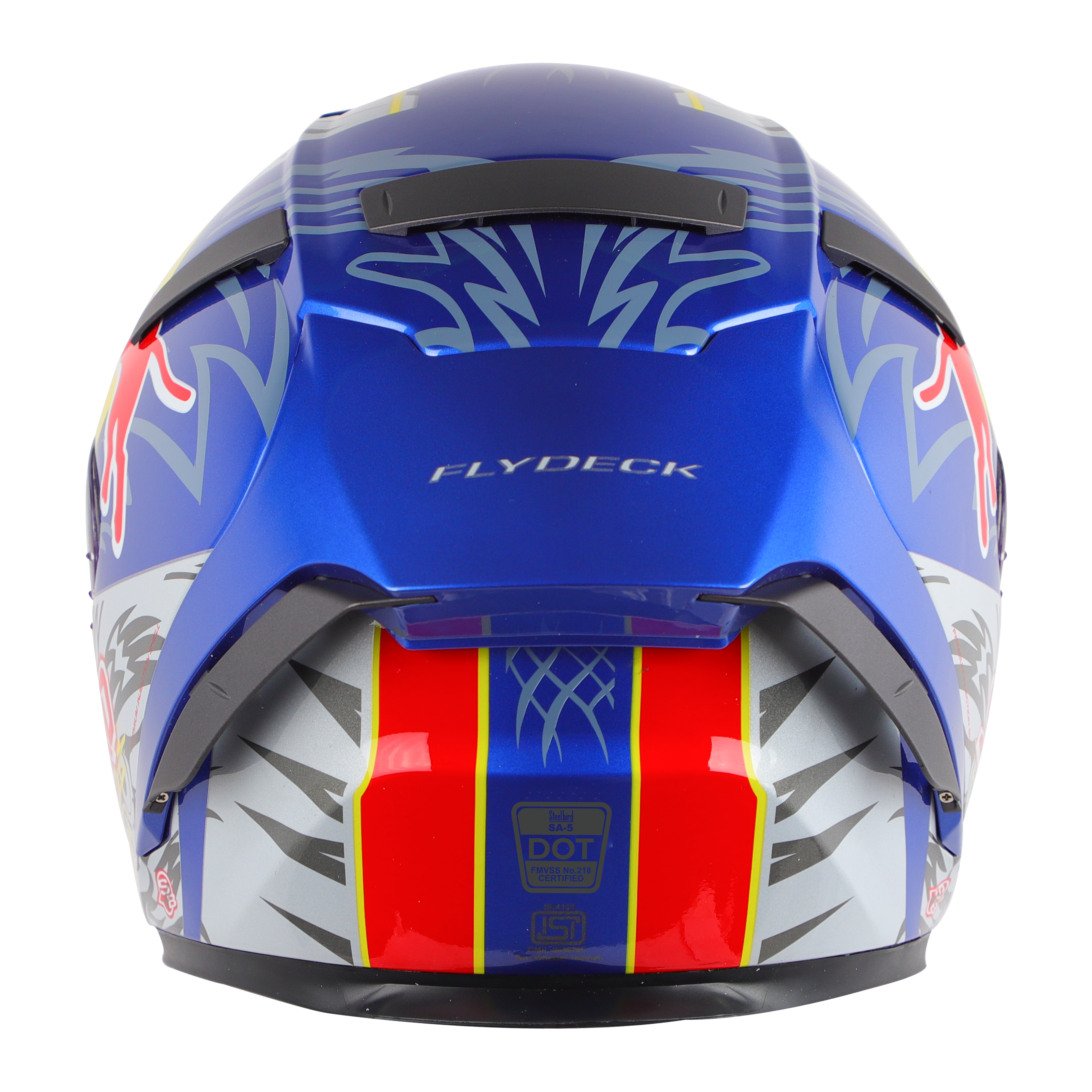 SA-5 DOT FLYDECK GLOSSY Y.BLUE WITH YELLOW (WITH ANTI-FOG SHIELD VISOR) 