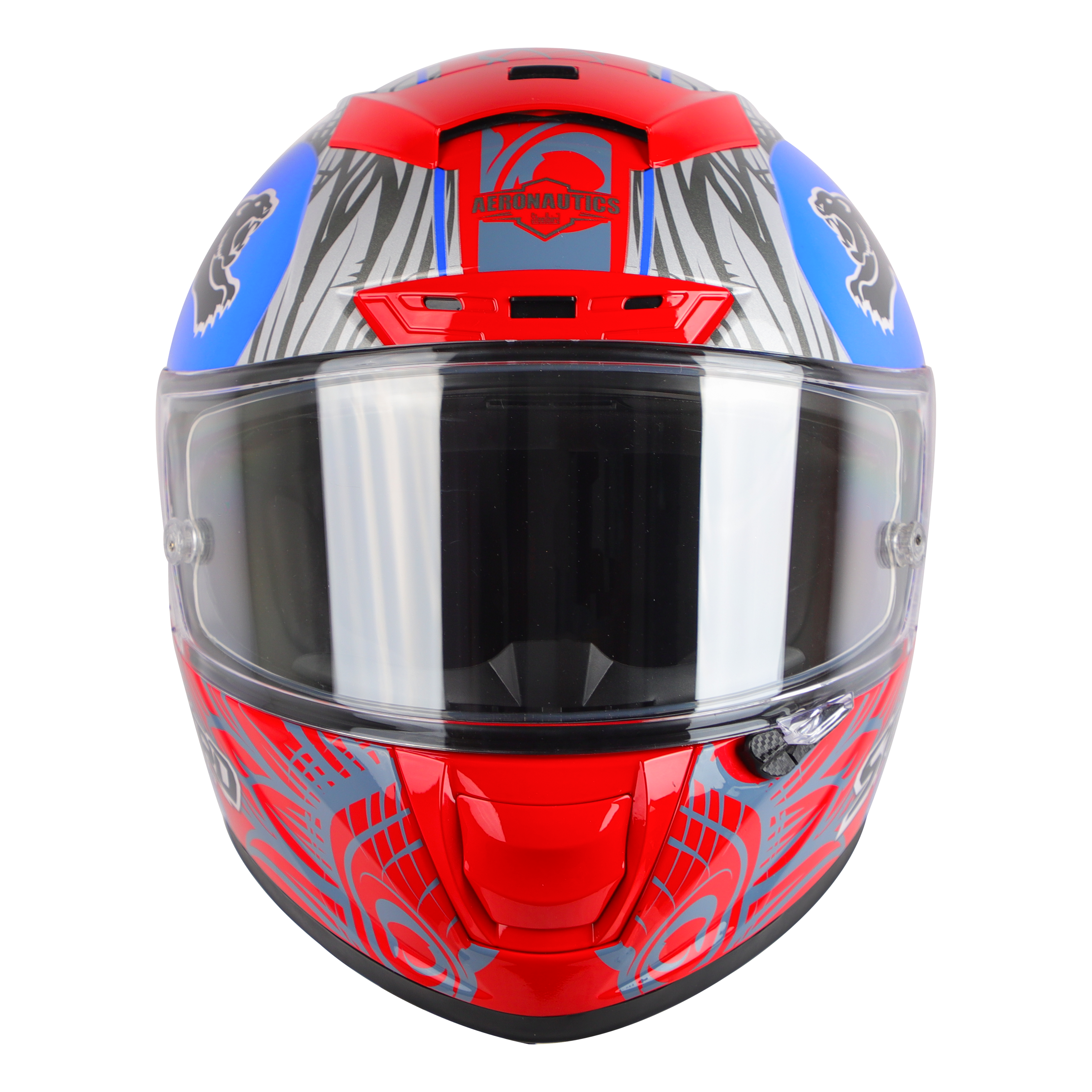 SA-5 DOT FLYDECK MAT RED WITH BLUE (WITH ANTI-FOG SHIELD VISOR) 