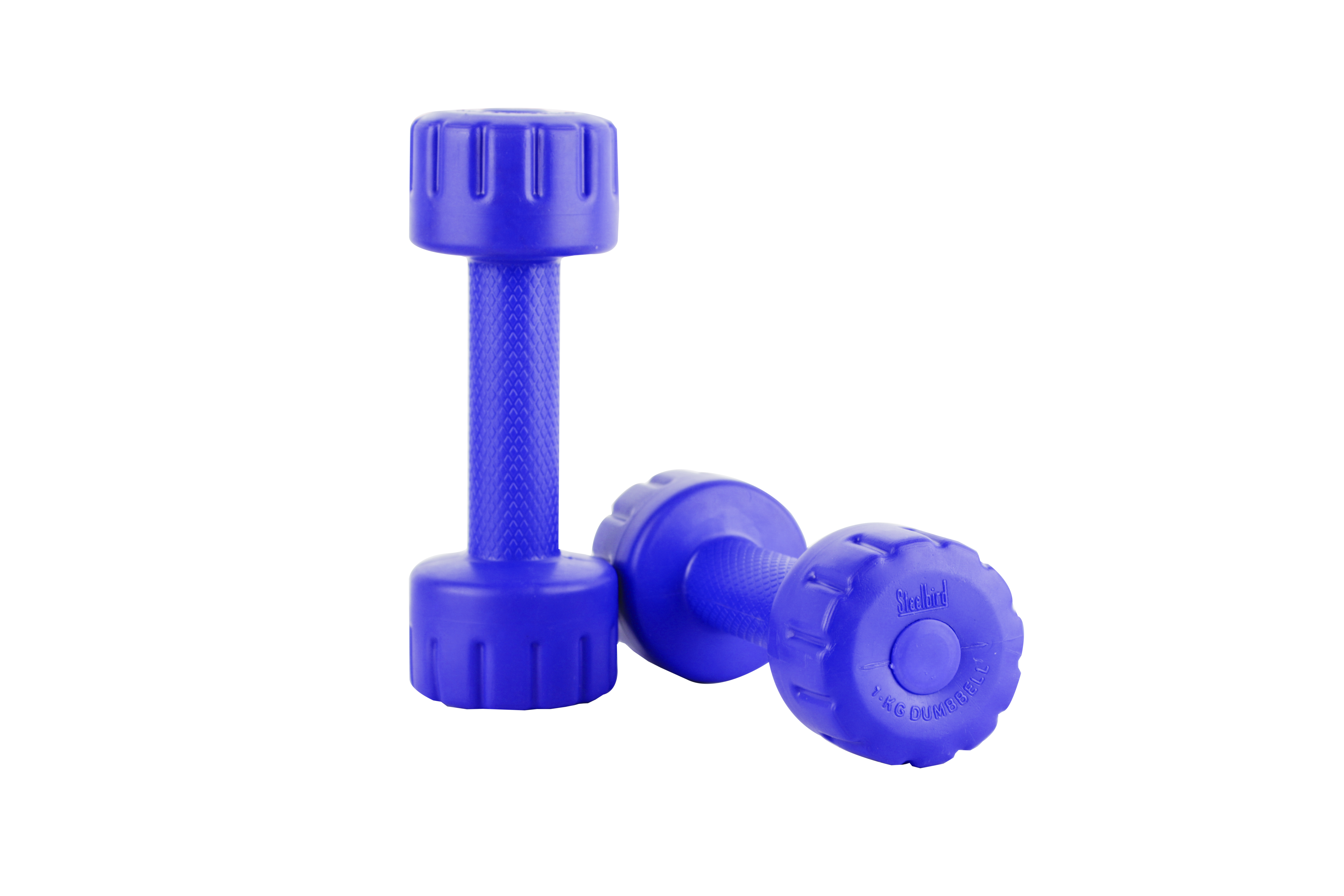 Steelbird Home Gym Set Anti Slip PVC Dumbbells Weights For Men & Women (BLUE)