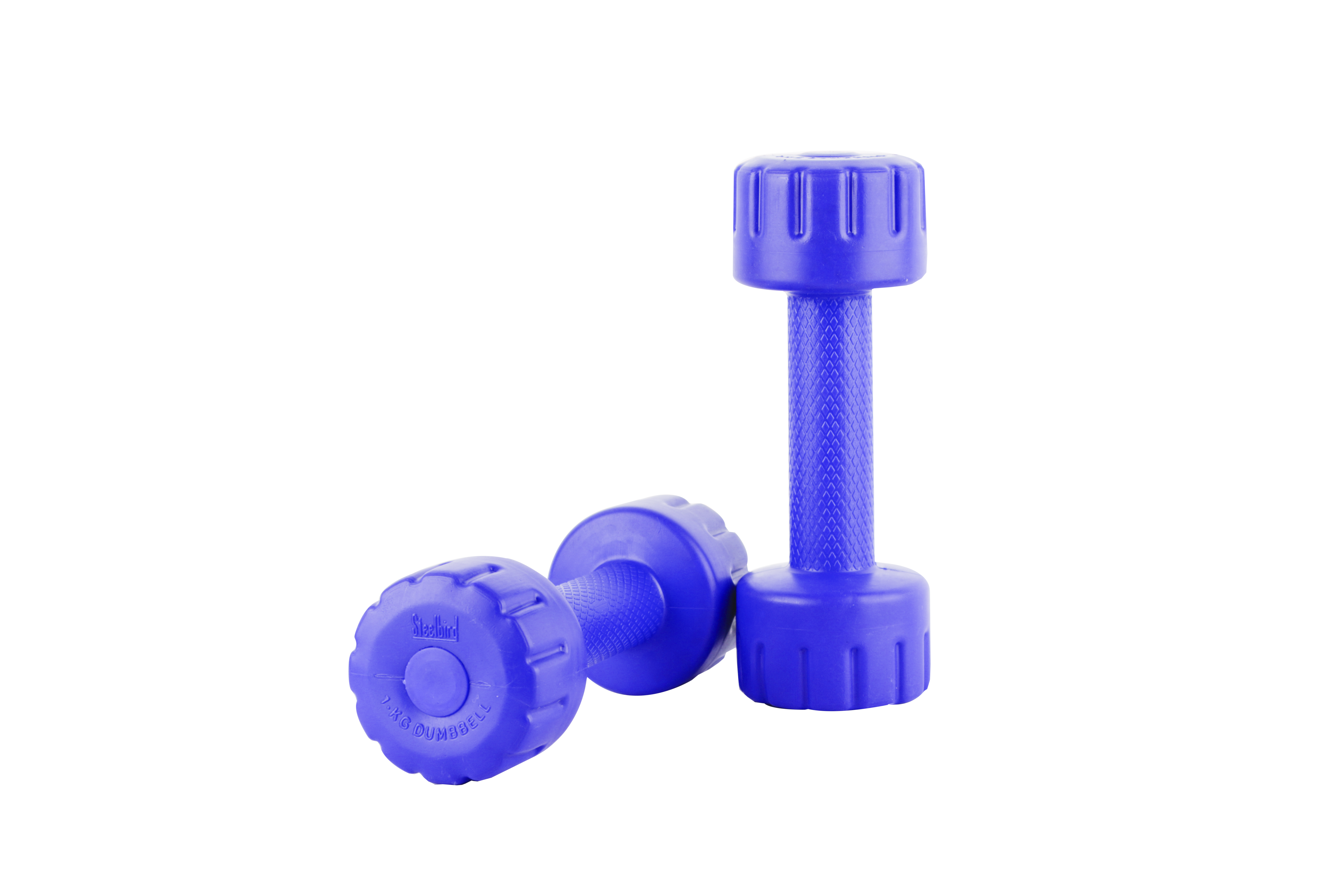 Steelbird Home Gym Set Anti Slip PVC Dumbbells Weights For Men & Women (BLUE)