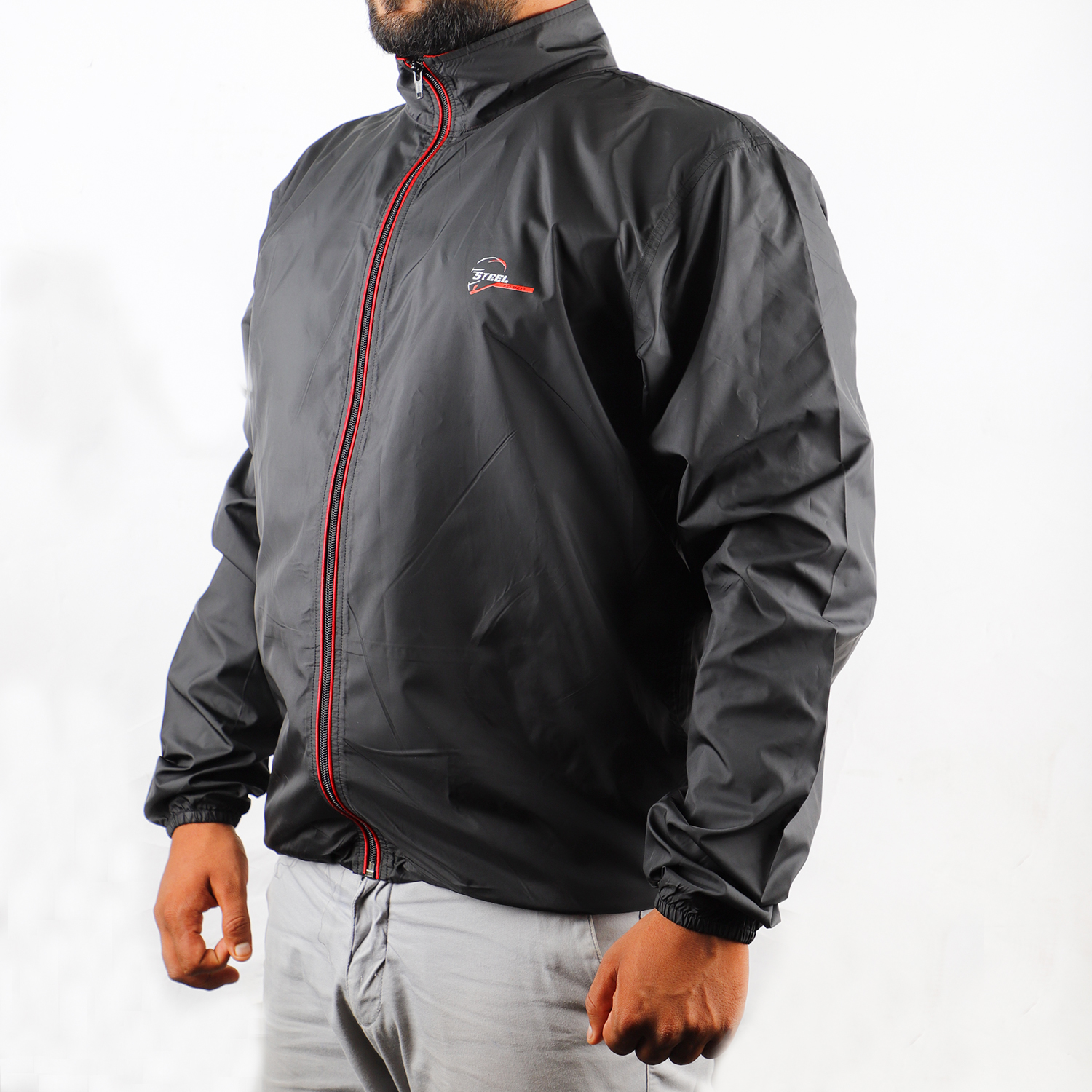 STEELBIRD WINDCHEATER BLACK/RED