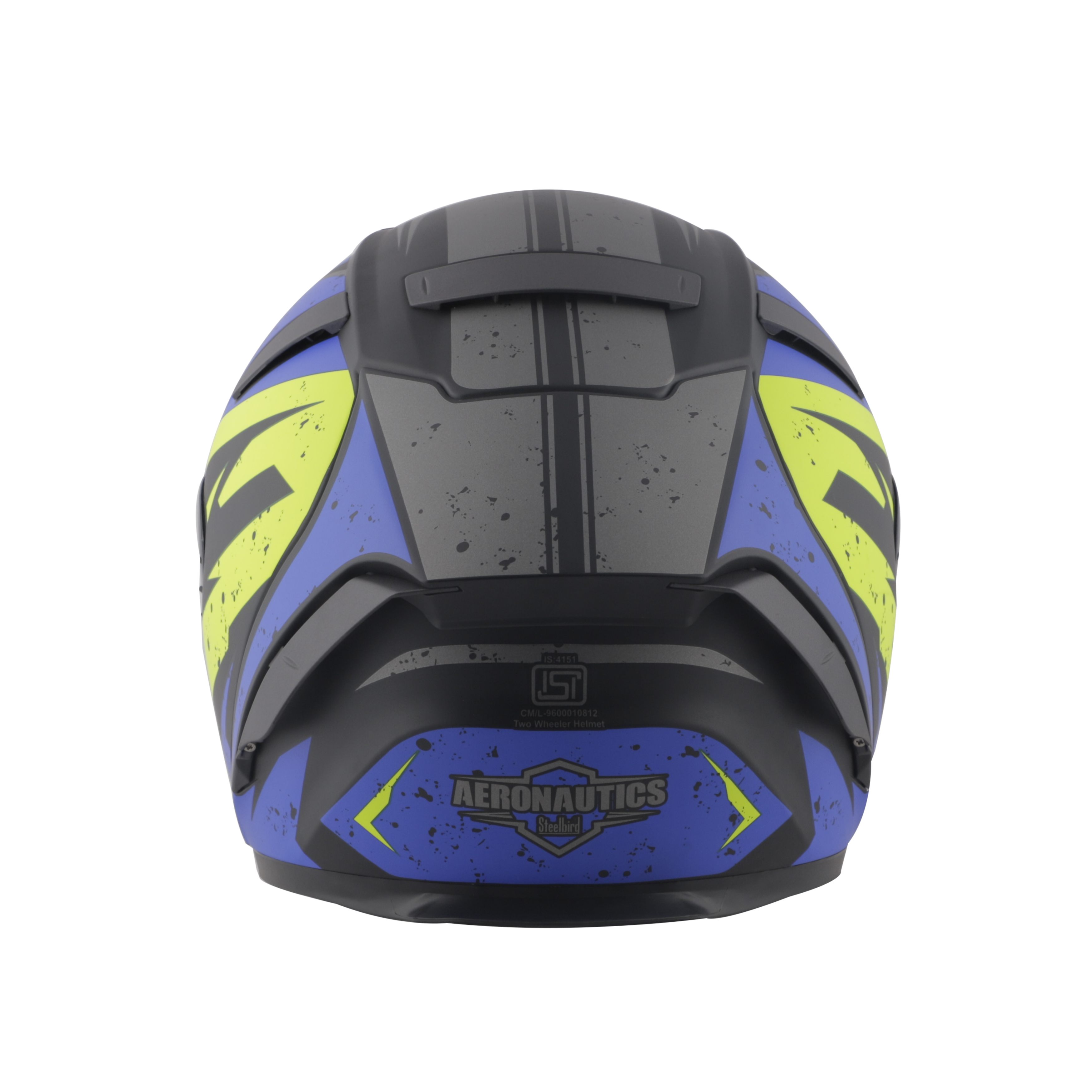 SA-2 BREEZER MAT BLACK WITH BLUE FITTED WITH CLEAR VISOR EXTRA CHROME SILVER VISOR FREE (WITH ANTI-FOG SHIELD HOLDER)