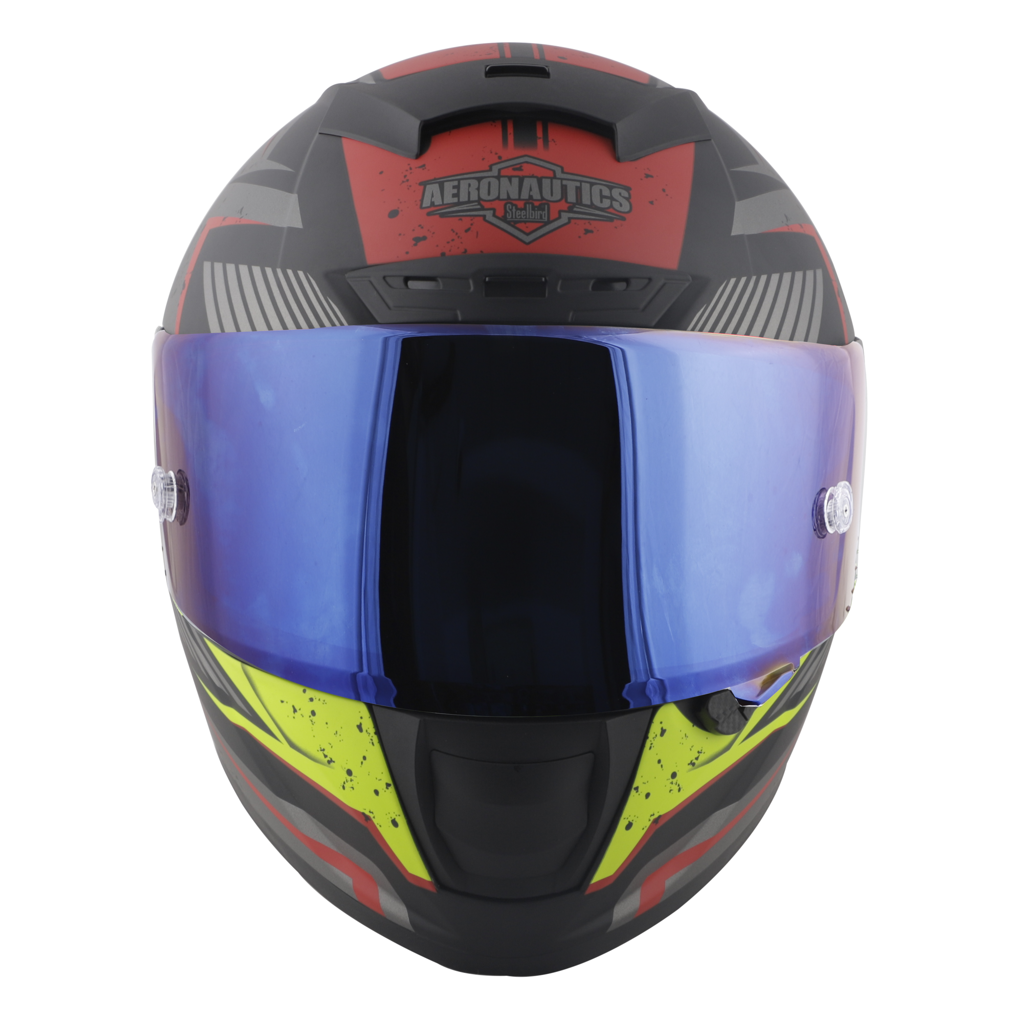 SA-2 BREEZER GLOSSY BLACK WITH GREY FITTED WITH CLEAR VISOR EXTRA CHROME BLUE VISOR FREE (WITH ANTI-FOG SHIELD HOLDER)