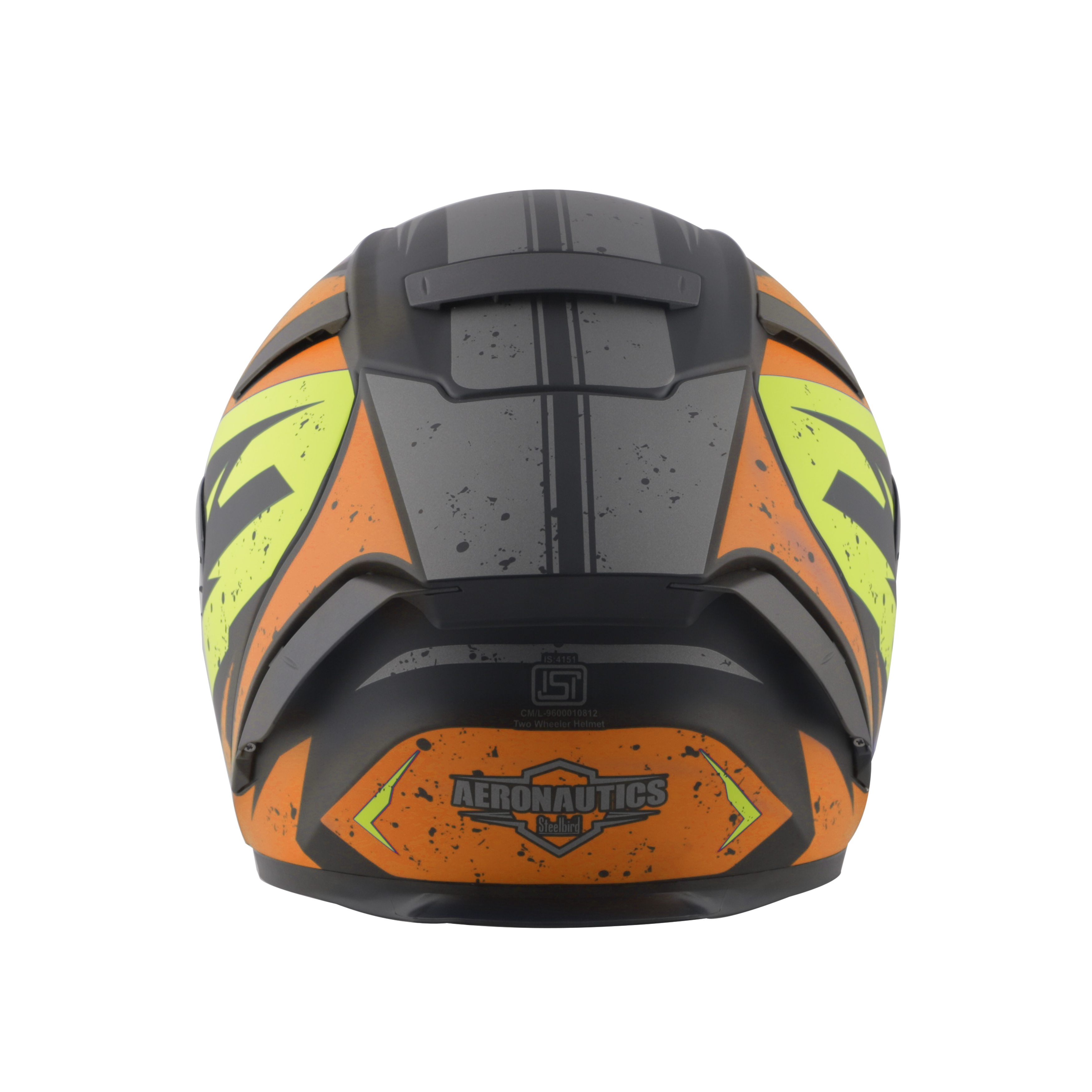 SA-2 BREEZER GLOSSY BLACK WITH ORANGE FITTED WITH CLEAR VISOR EXTRA CHROME RAINBOW VISOR FREE (WITH ANTI-FOG SHIELD HOLDER)