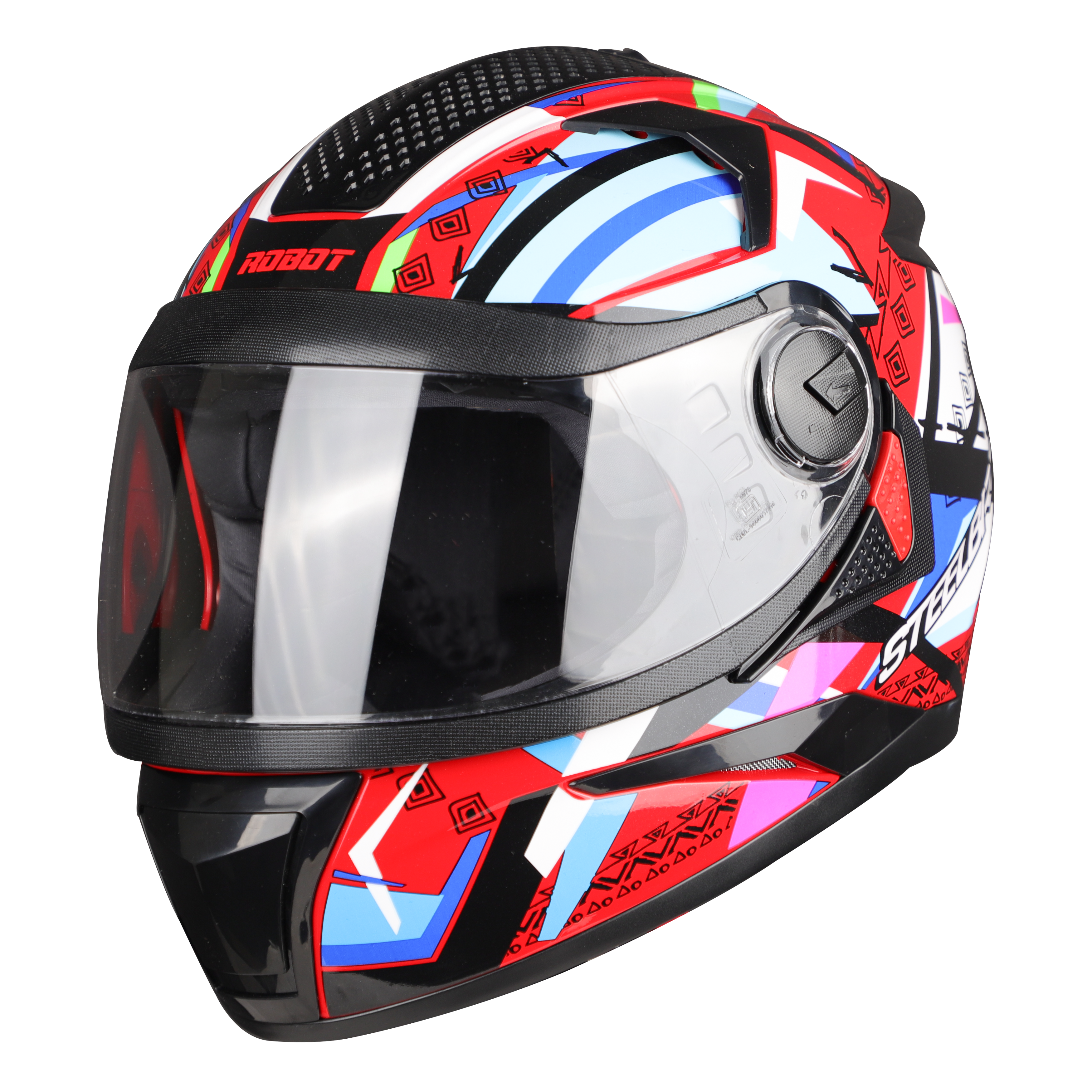 SBH-17 ROBOT LOUD GLOSSY SPORTS RED WITH WHITE/BLUE