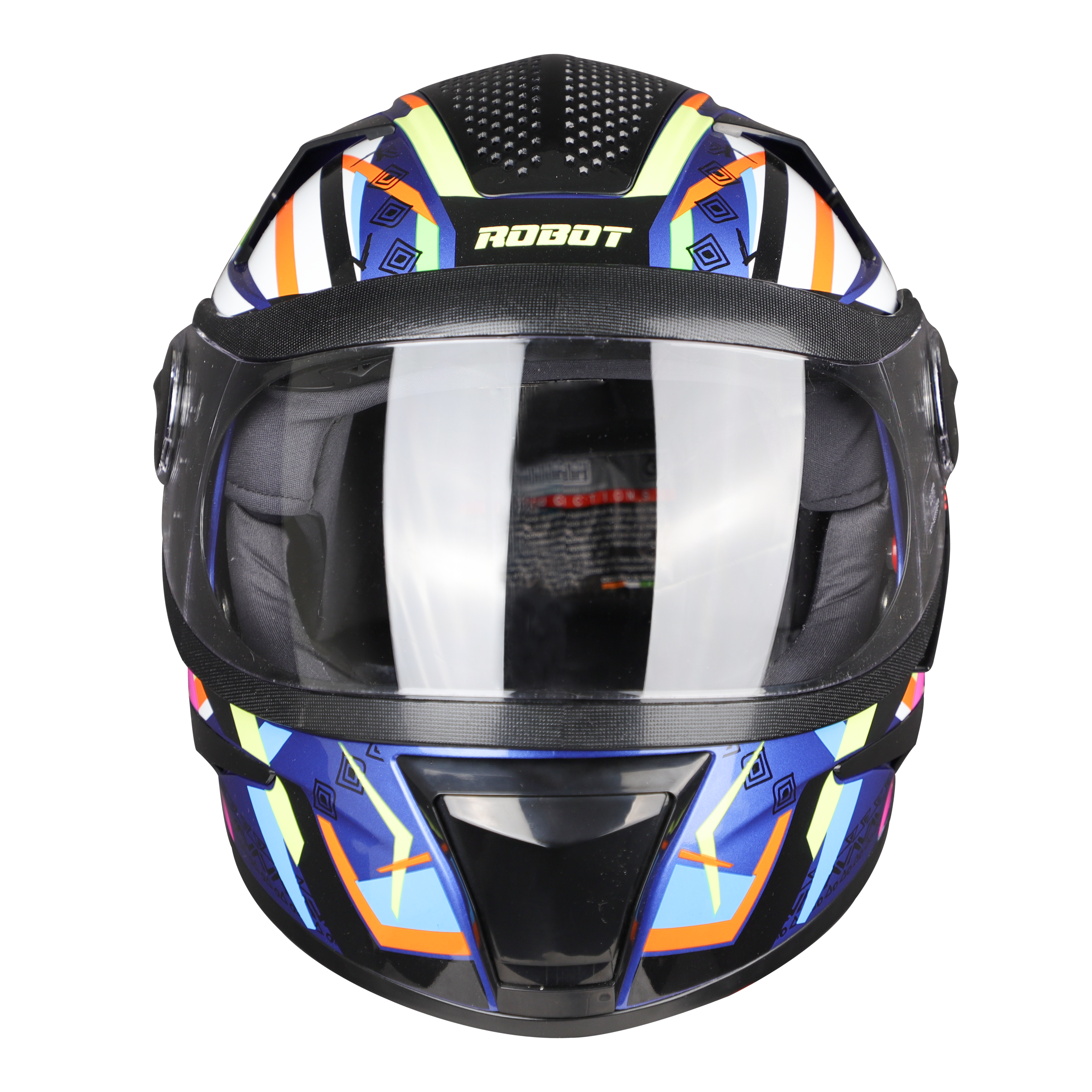 SBH-17 ROBOT LOUD GLOSSY Y.BLUE WITH YELLOW/ORANGE