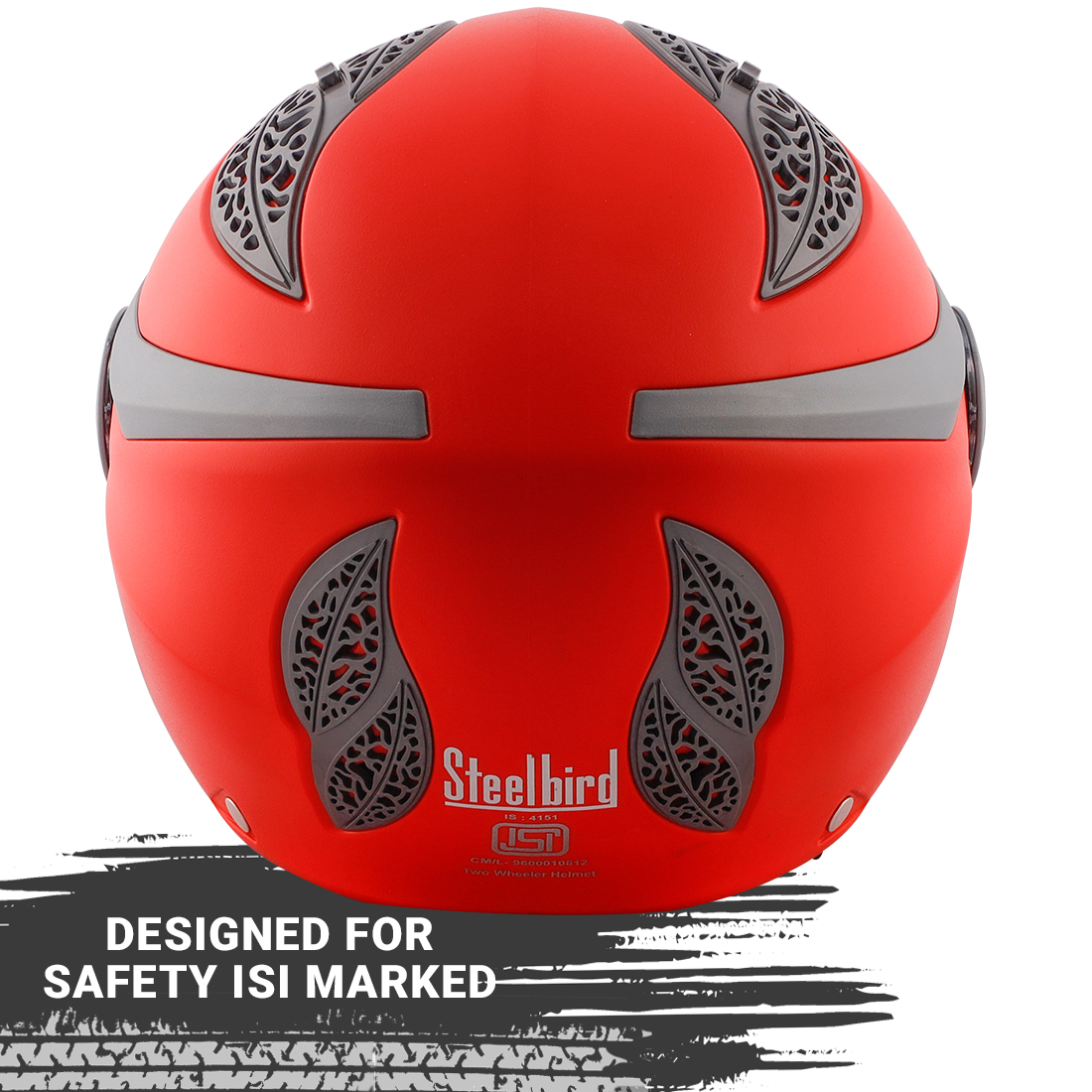Steelbird Fairy Dashing Specially Designed ISI Certified Helmet For Girls || Womens  (Red With Smoke Visor)