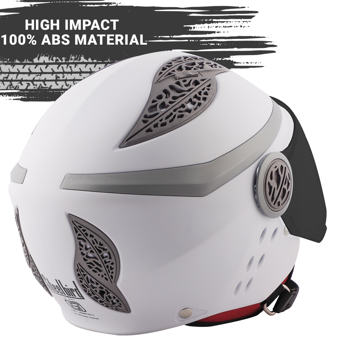 Steelbird Fairy Dashing Specially Designed ISI Certified Helmet For Girls || Womens  (White With Smoke Visor)