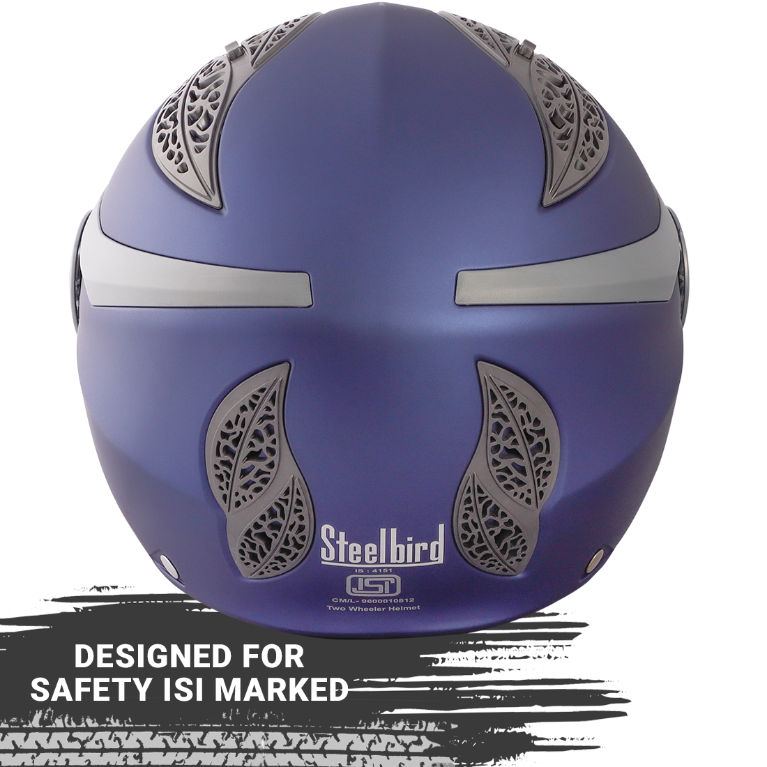 Steelbird Fairy Specially Designed ISI Certified Helmet For Girls || Womens  (Glossy H. Blue With Clear Visor)