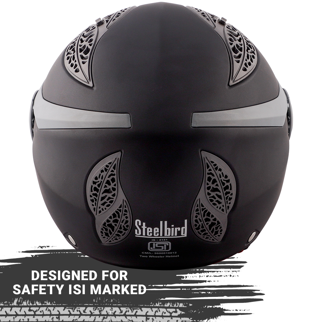 Steelbird Fairy Specially Designed ISI Certified Helmet For Girls || Womens  (Glossy H. Grey With Clear Visor)