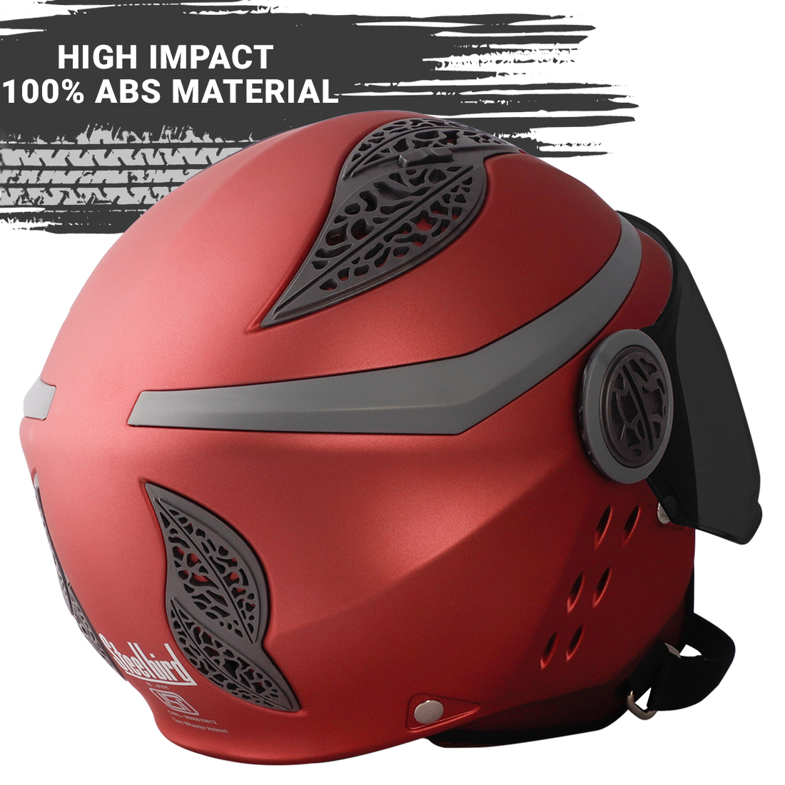 Steelbird Fairy Specially Designed ISI Certified Helmet For Girls || Womens  (Matt Magenta With Smoke Visor)