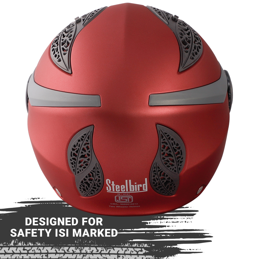 Steelbird Fairy Specially Designed ISI Certified Helmet For Girls || Womens  (Matt Magenta With Smoke Visor)
