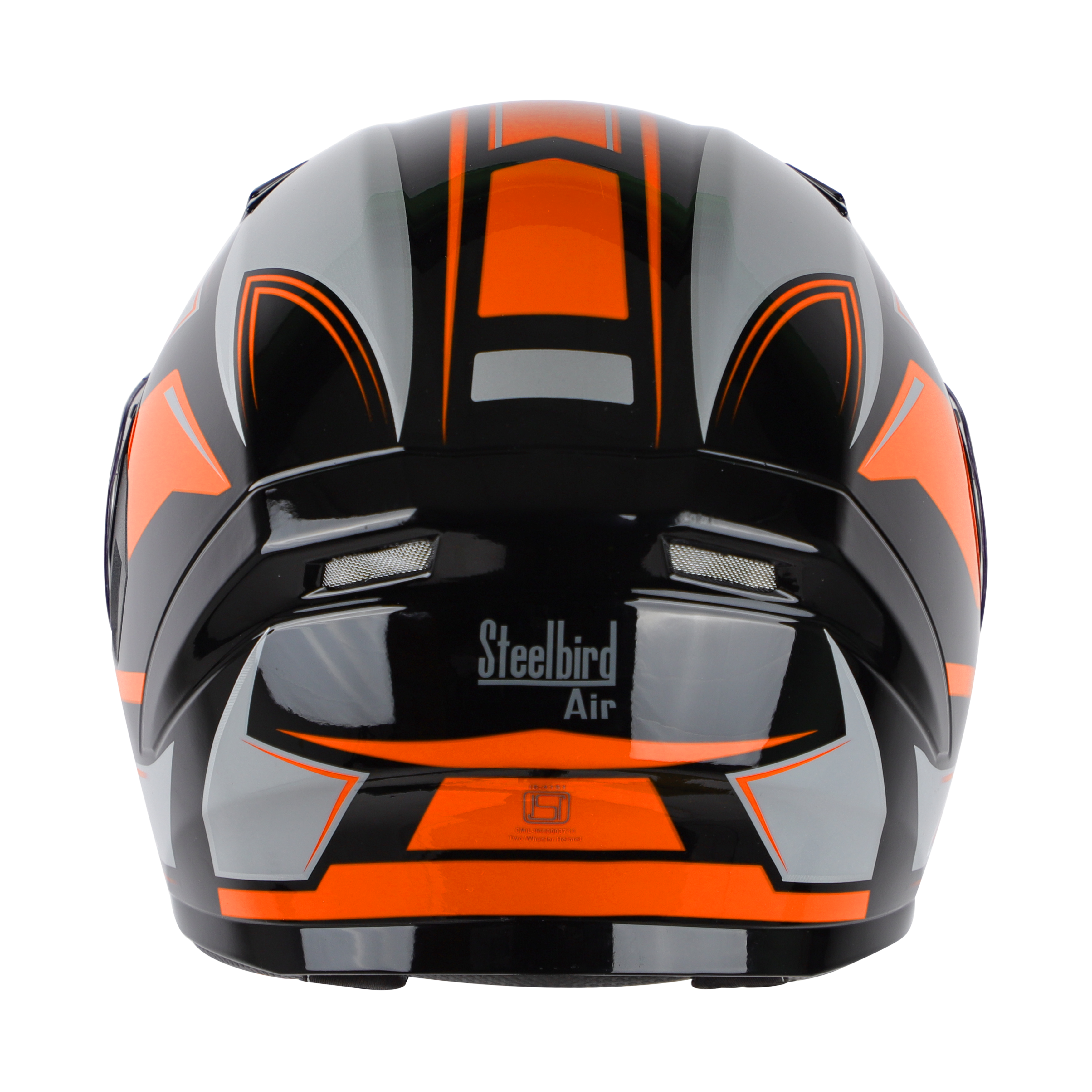 SBA-21 AIR CARBON MAT BLACK WITH ORANGE (WITH CHROME SILVER INNER SUNSHIELD)