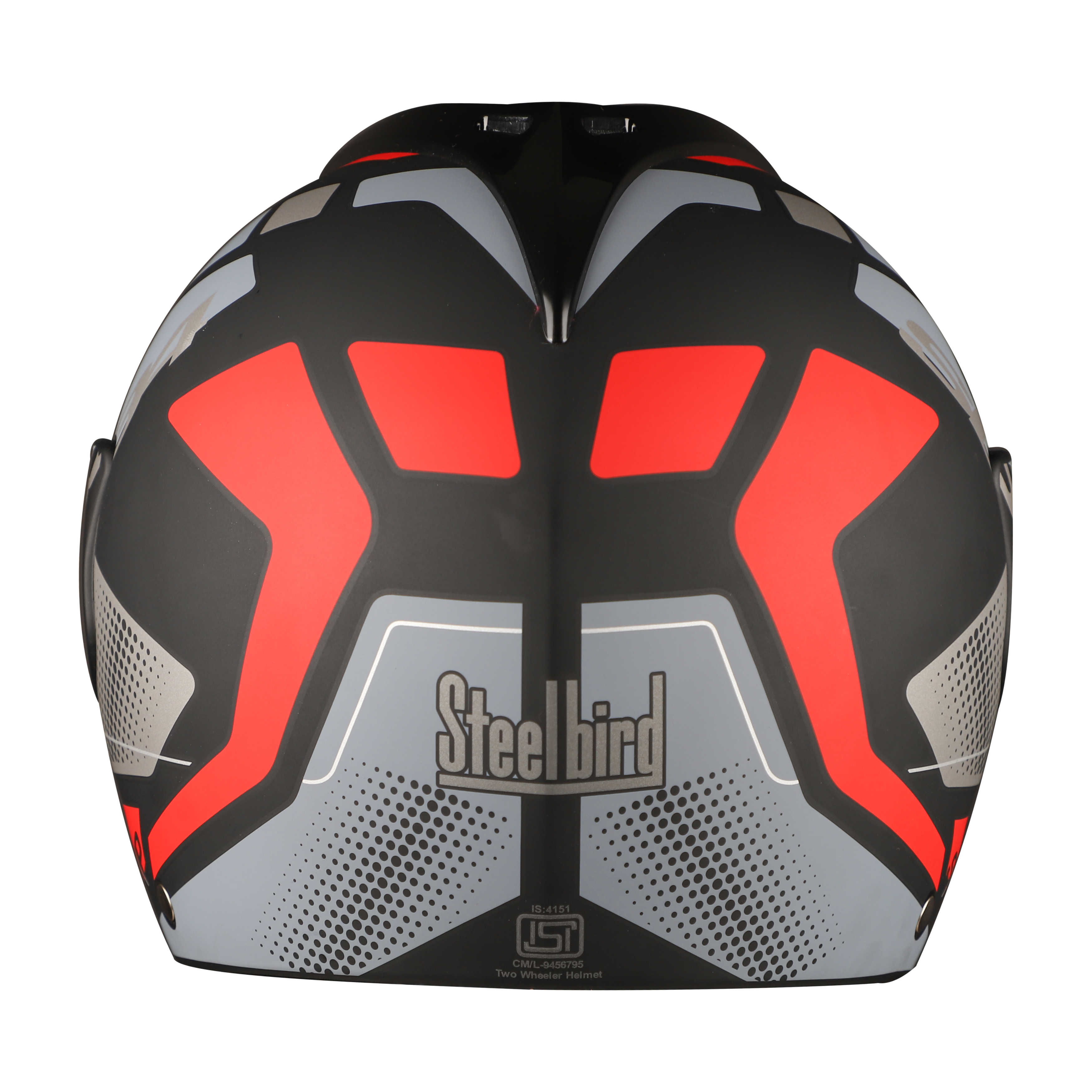 SB-34 VAST SPORT-UP MAT BLACK WITH RED (WITH CHROME SILVER INNER SUNSHIELD)
