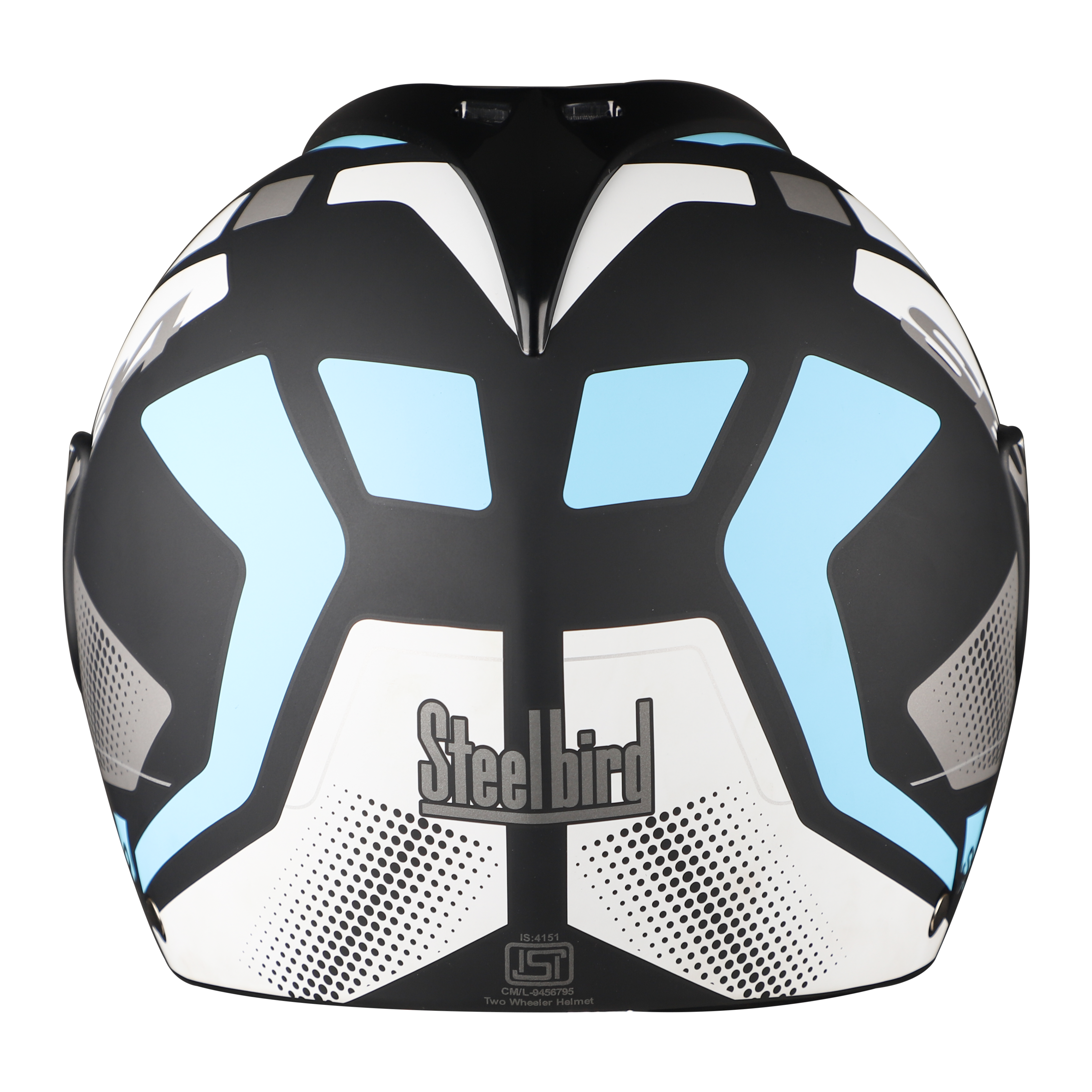 SB-34 VAST SPORT-UP GLOSSY BLACK WITH BLUE (WITH CHROME SILVER INNER SUNSHIELD)