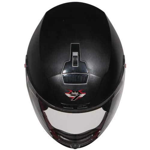 Steelbird SBA-1 7 Wings HF Dashing Full Face Helmet (Dashing Black With Clear Visor)