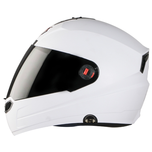Steelbird SBA-1 7 Wings HF Dashing Full Face Helmet (Dashing White With Smoke Visor)