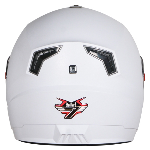 Steelbird SBA-1 7 Wings HF Dashing Full Face Helmet (Dashing White With Smoke Visor)