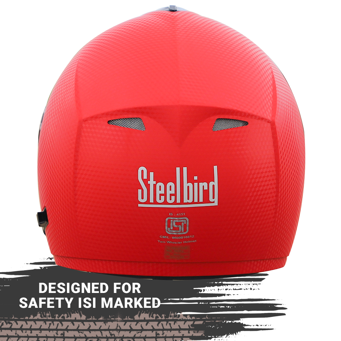 Steelbird Cyborg Double Visor Full Face Helmet, Inner Smoke Sun Shield And Outer Clear Visor ( Dashing Red )