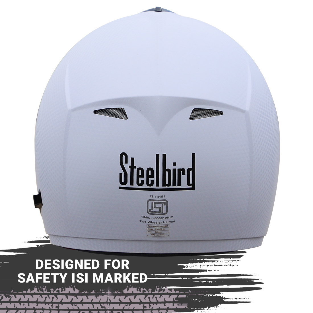 Steelbird Rox Cyborg ISI Certified Full Face Helmet For Men And Women With Inner Smoke Sun Shield And Outer Clear Visor ( Dashing White )