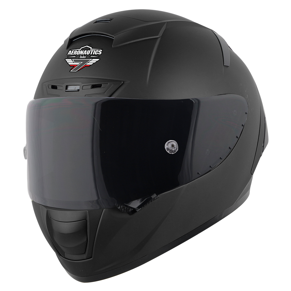 Steelbird SA-5 7Wings Aeronautics Full Face DOT Certified Helmet (Glossy Black Fitted With Clear Visor And Extra Anti Fog Smoke Visor)