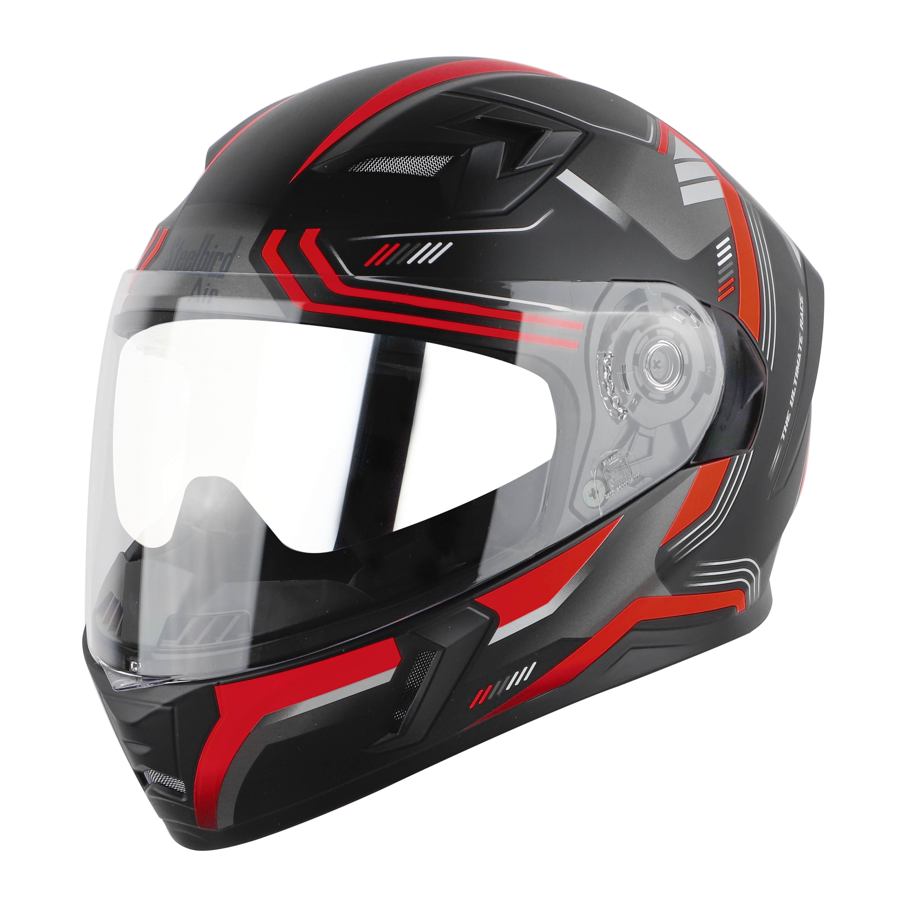 SBA-21 ULTIMATE RACE PREMIUM GLOSSY BLACK WITH RED (WITH CHROME SILVER INNER SUNSHIELD, WITH HIGH-END INTERIOR)