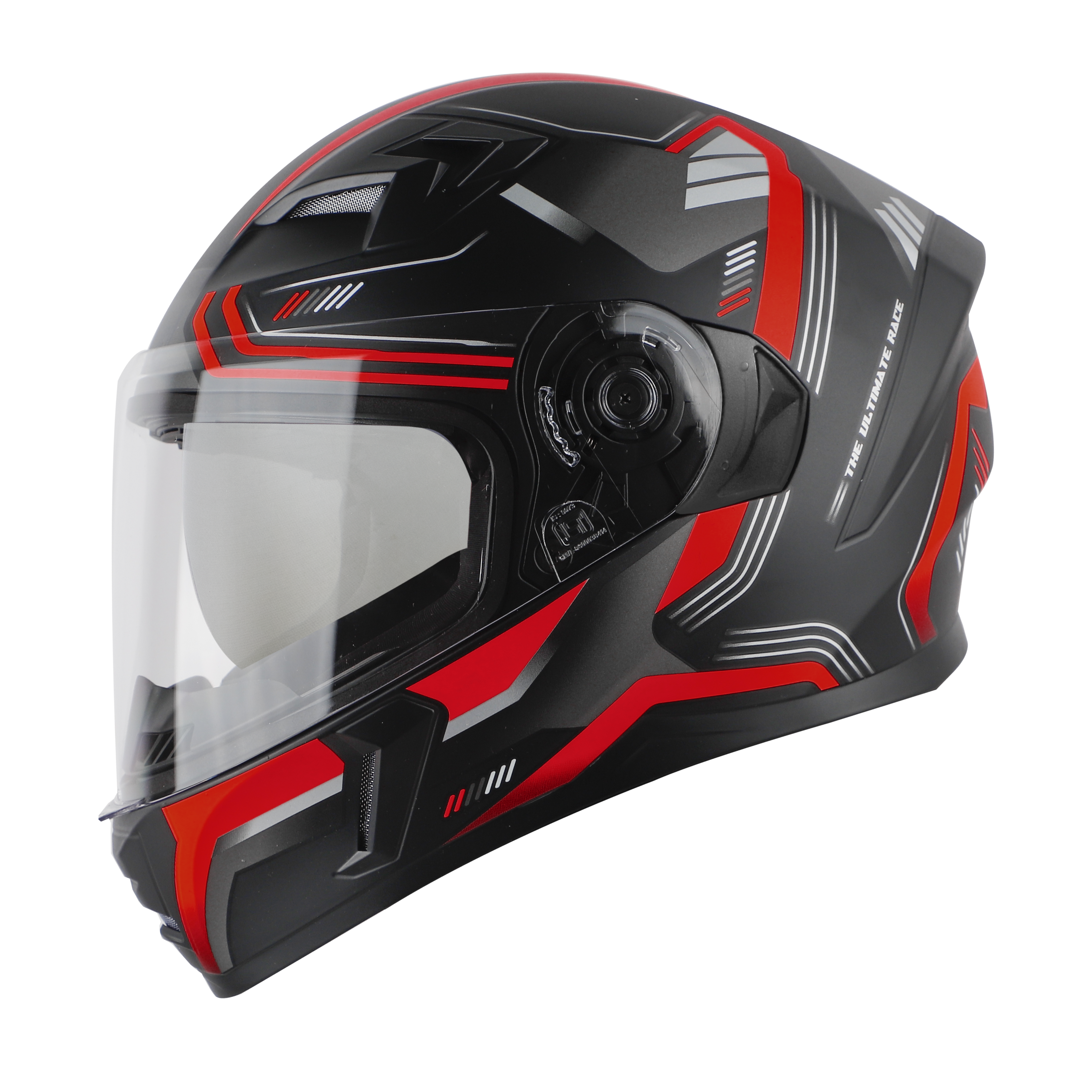 SBA-21 ULTIMATE RACE PREMIUM GLOSSY BLACK WITH RED (WITH CHROME SILVER INNER SUNSHIELD, WITH HIGH-END INTERIOR)