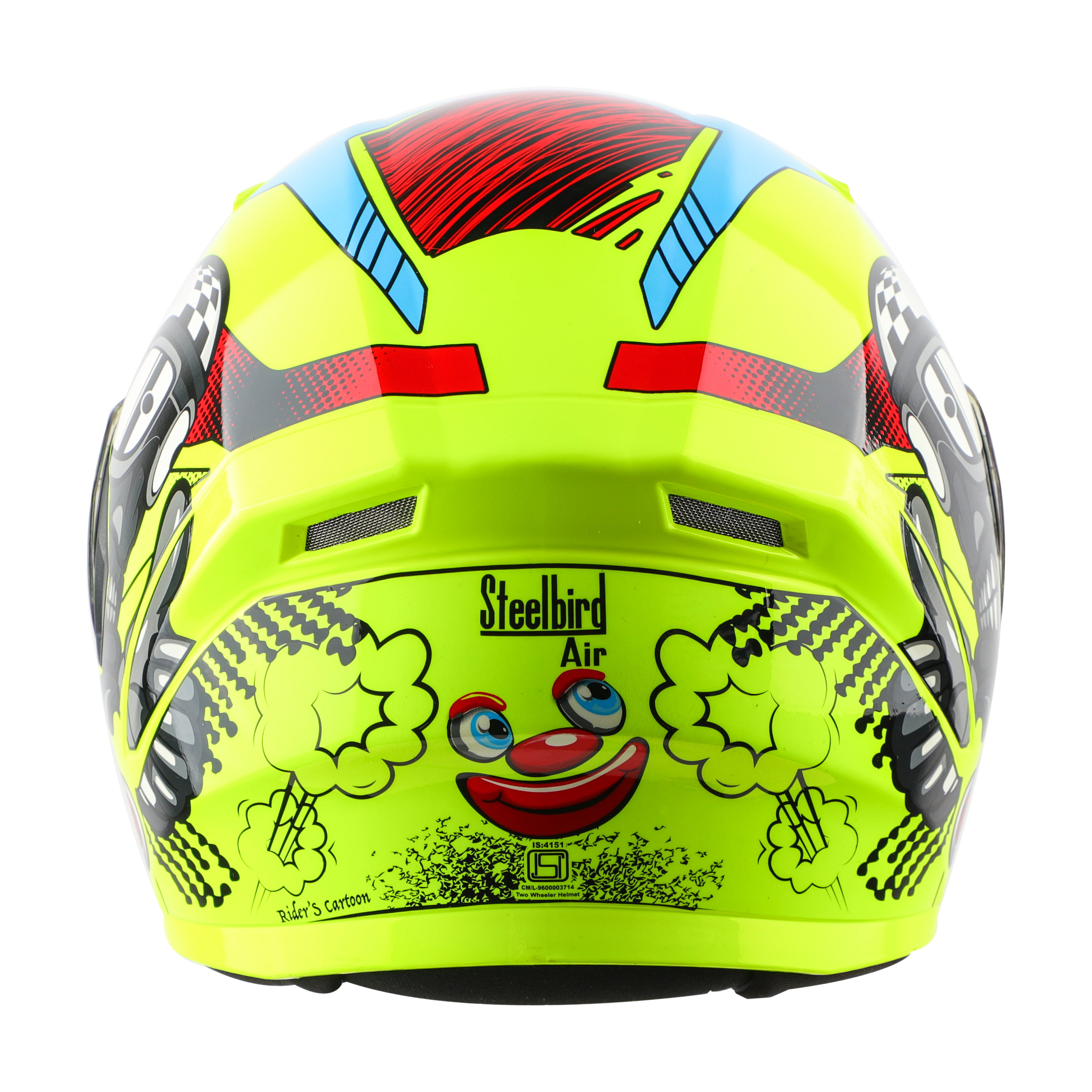 SBA-21 COMIC PREMIUM GLOSSY FLUO NEON WITH NEON (WITH CHROME SILVER INNER SUNSHIELD, WITH HIGH-END INTERIOR)