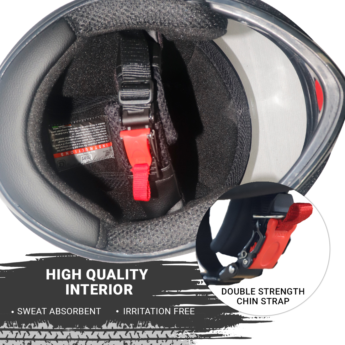 Steelbird SB-45 R2K Oska ISI Certified Flip Up Helmet (Black With Clear Visor)