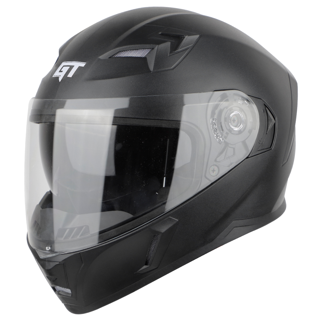 Steelbird SBA-21 GT Full Face ISI Certified Helmet With Inner Smoke Sun Shield (Dashing Black With Clear Visor)