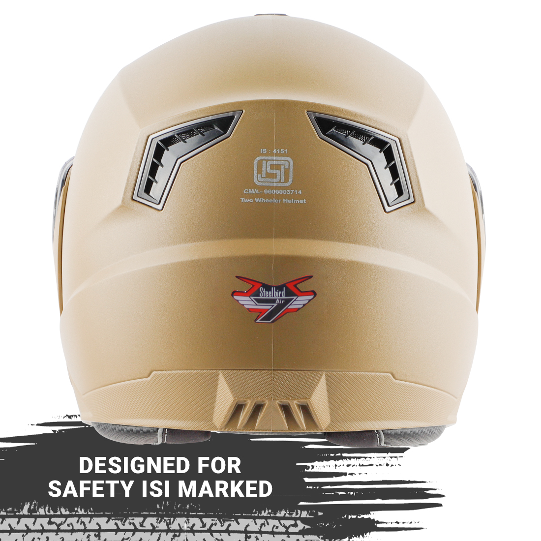 Steelbird SBA-7 7Wings ISI Certified Flip-Up Helmet For Men And Women With Inner Smoke Sun Shield (Dashing Desert Storm)
