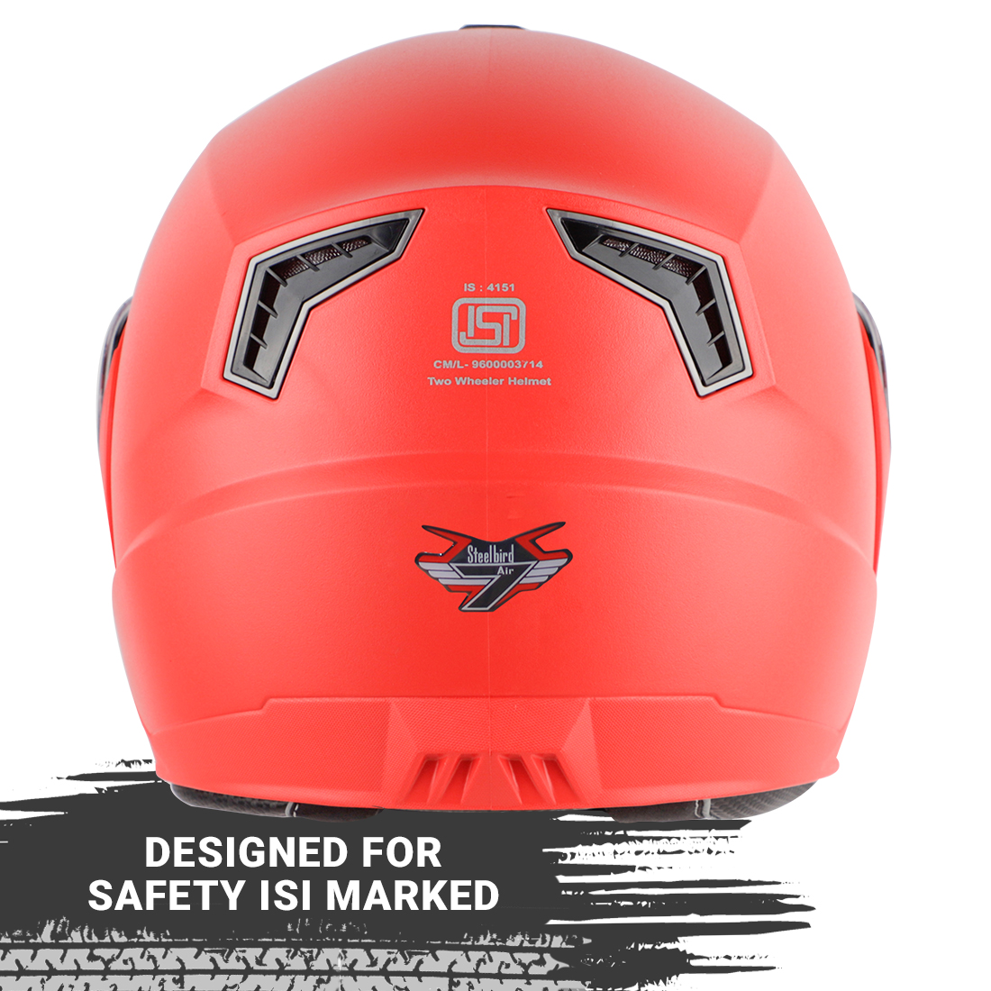 Steelbird SBA-7 7Wings ISI Certified Flip-Up Helmet For Men And Women With Inner Smoke Sun Shield (Dashing Red)