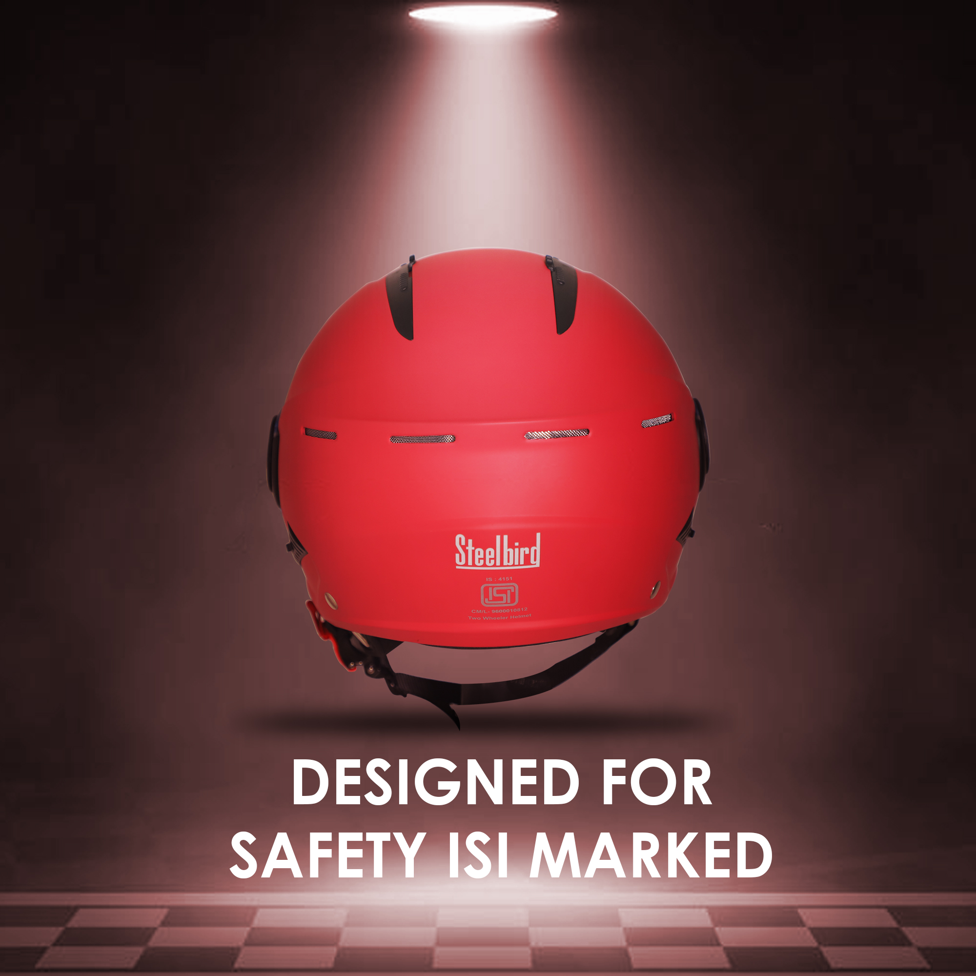 Steelbird SBH-24 Boxx ISI Certified Open Face Helmet For Men And Women (Matt Berry Pink With Clear Visor)