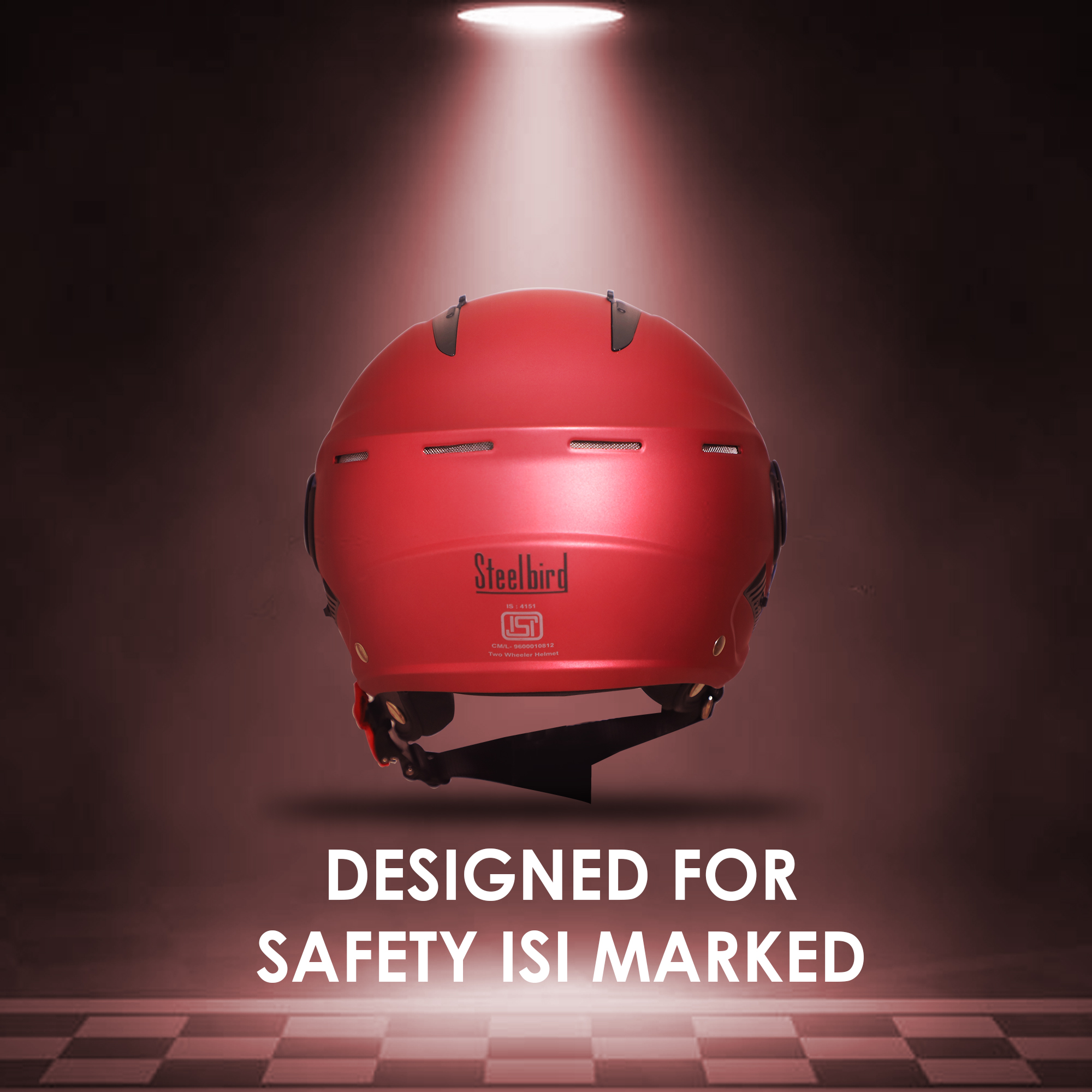Steelbird SBH-24 Boxx ISI Certified Open Face Helmet For Men And Women (Matt Metallic Pink With Clear Visor)