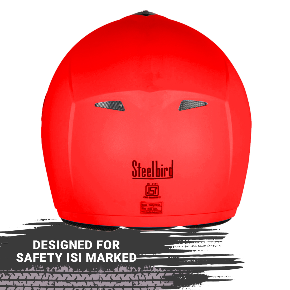 Steelbird SB-39 Cyborg ISI Certified Full Face Helmet For Men And Women With Sun Shield (Glossy Fluo Watermelon)
