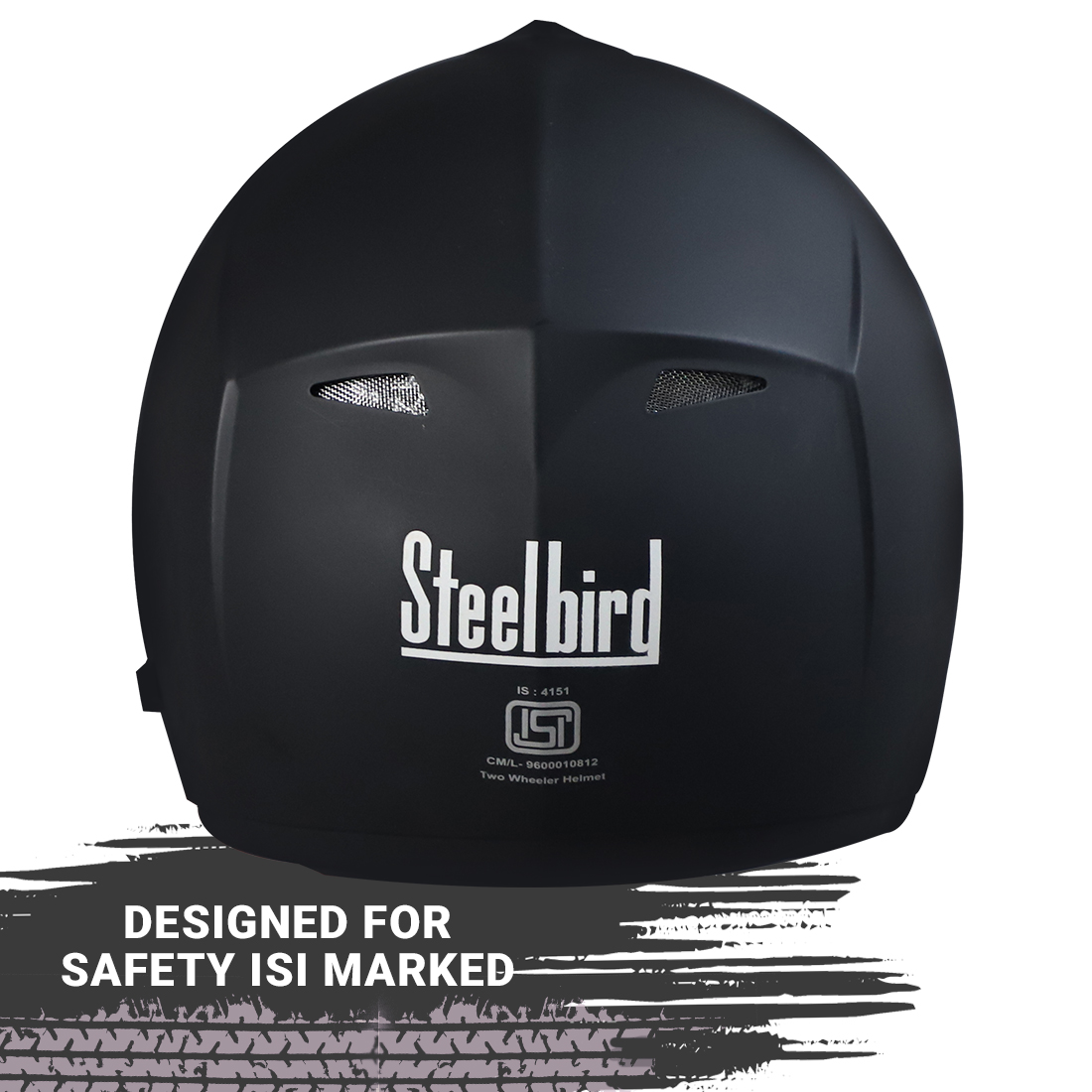 Steelbird SB-39 Cyborg ISI Certified Full Face Helmet For Men And Women With Sun Shield (Matt Black)