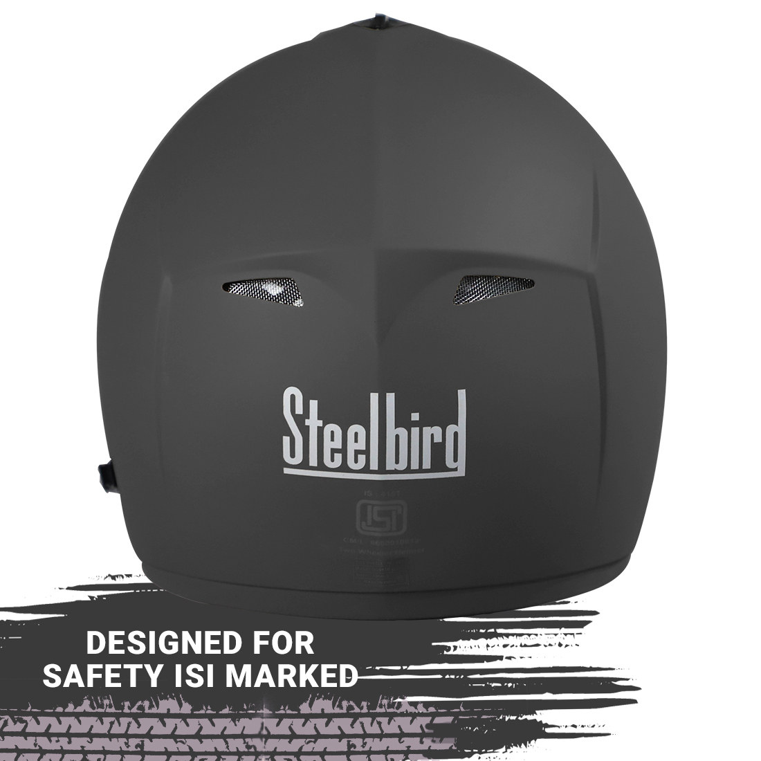 Steelbird SB-39 Cyborg ISI Certified Full Face Helmet For Men And Women With Sun Shield (Matt H. Grey)