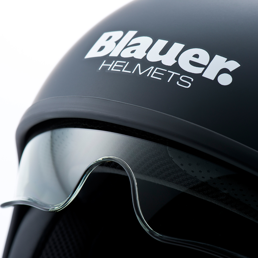 Steelbird Blauer Pilot ISI/ECE Certified Open Face Helmet (Monochrome Matt Black)