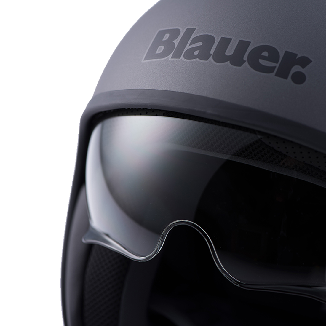 Steelbird Blauer Pilot ISI/ECE Certified Open Face Helmet (Monochrome Matt Titanium)