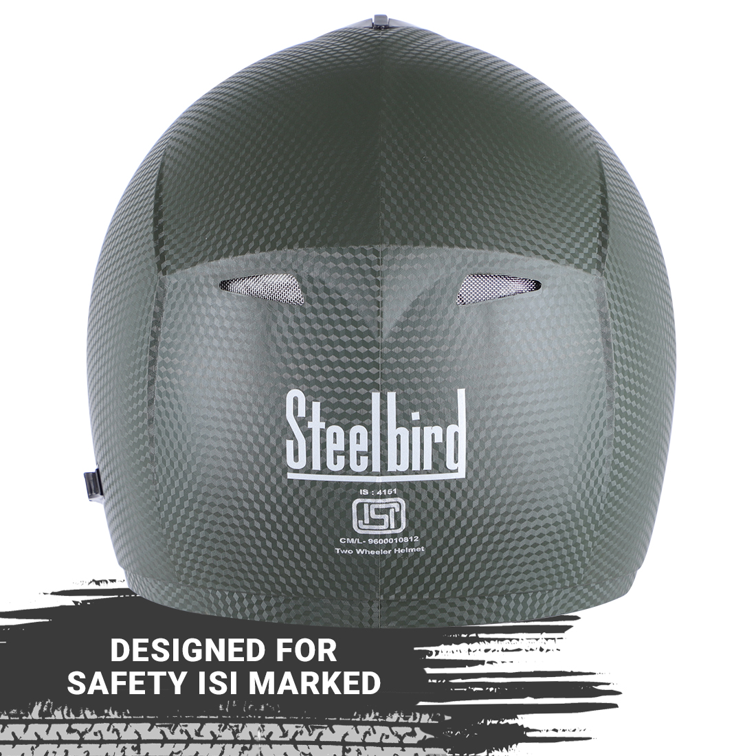 Steelbird Cyborg Double Visor Full Face Helmet, Inner Smoke Sun Shield And Outer Clear Visor ( Dashing Battle Green )