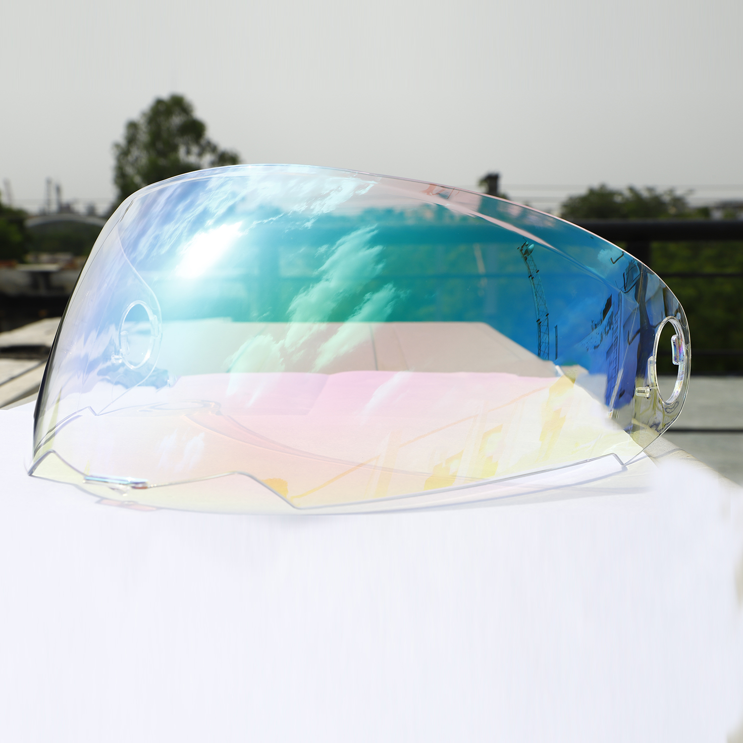 Steelbird Helmet Visor Compatible For All SBA-1 Model Helmets (Night Vision Green Visor)