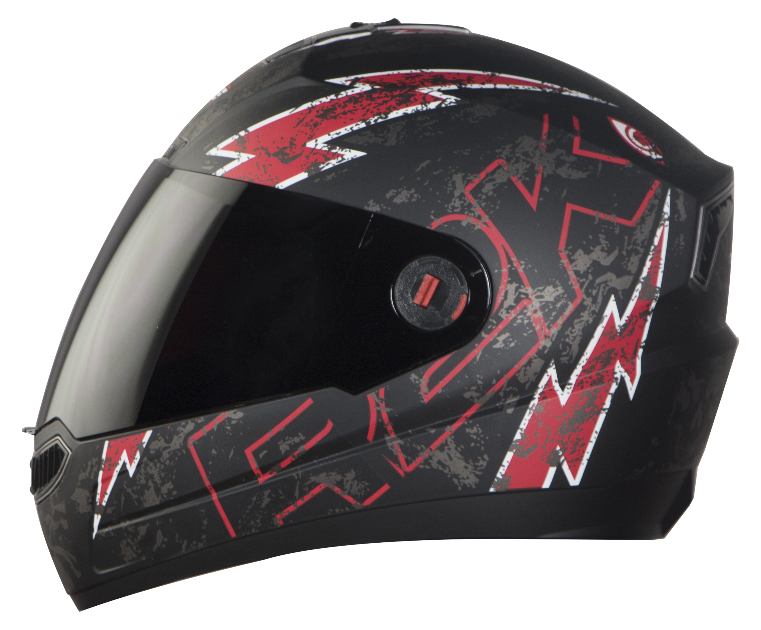 Steelbird SBA-1 R2K Live Full Face Helmet In Matt Finish (Matt Black Red With Smoke Visor)