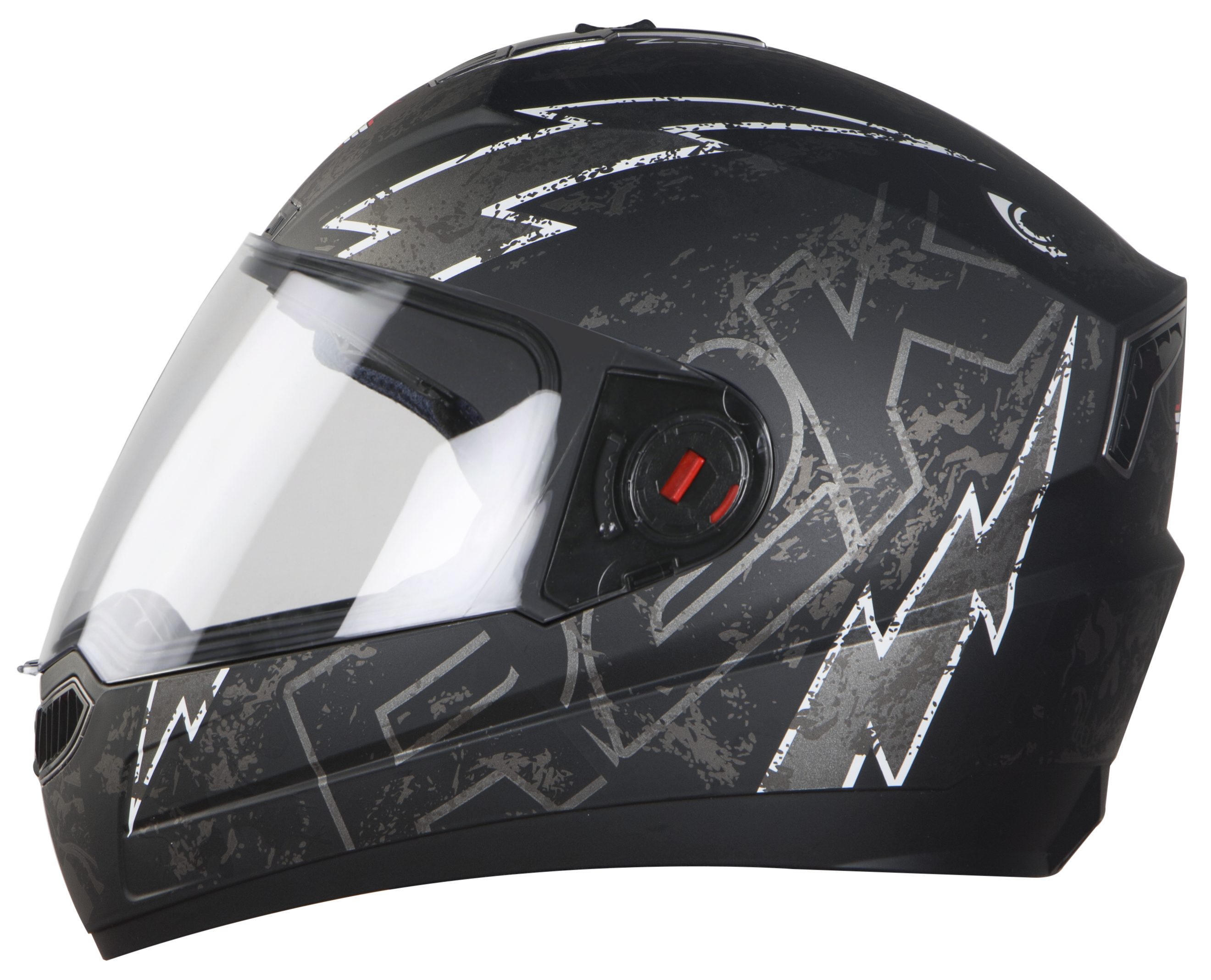Steelbird SBA-1 R2K Live Full Face Helmet In Matt Finish (Matt Black Grey With Clear Visor))