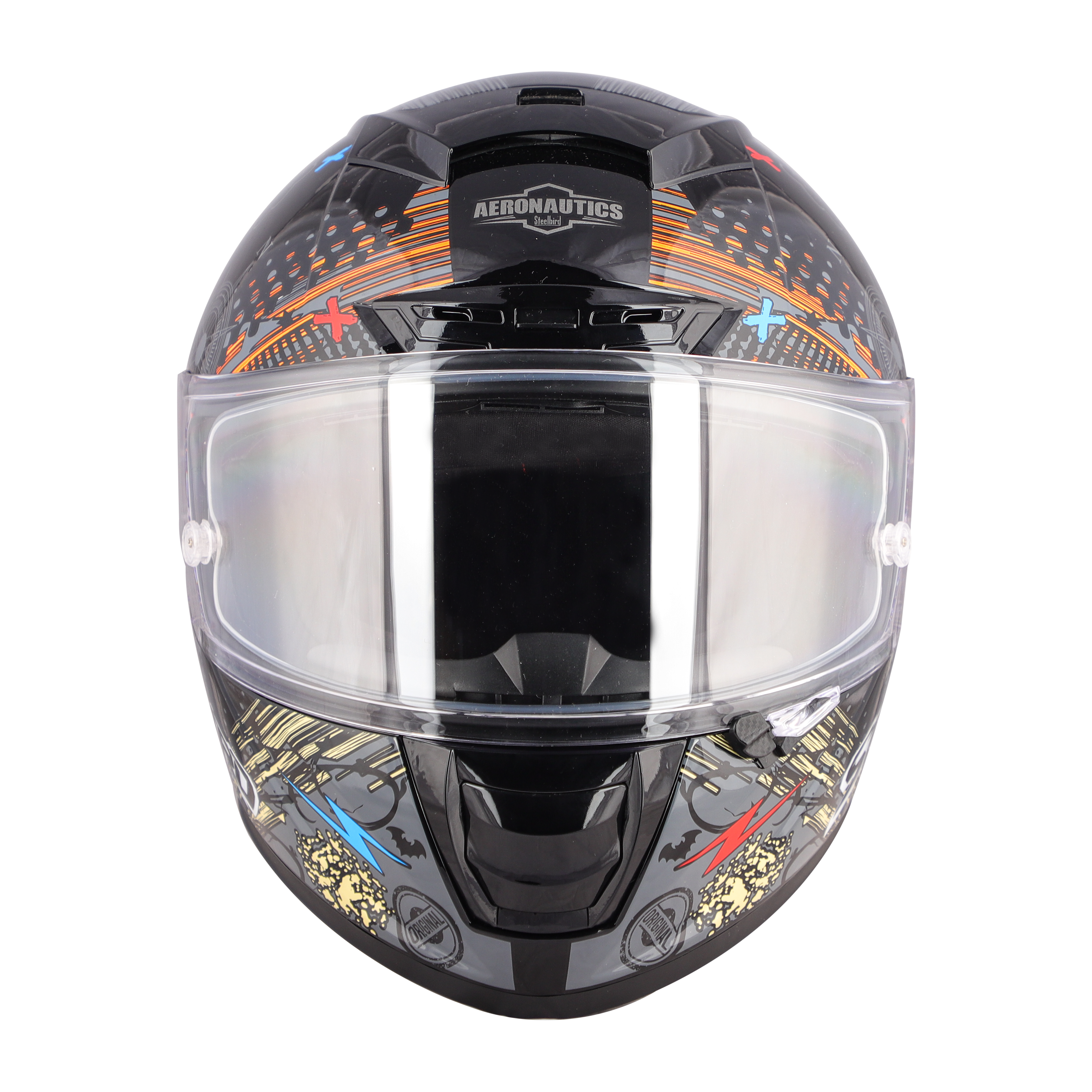 SA-5 DOT RACE LAB MAT BLACK WITH CREAM (WITH ANTI-FOG SHIELD VISOR)