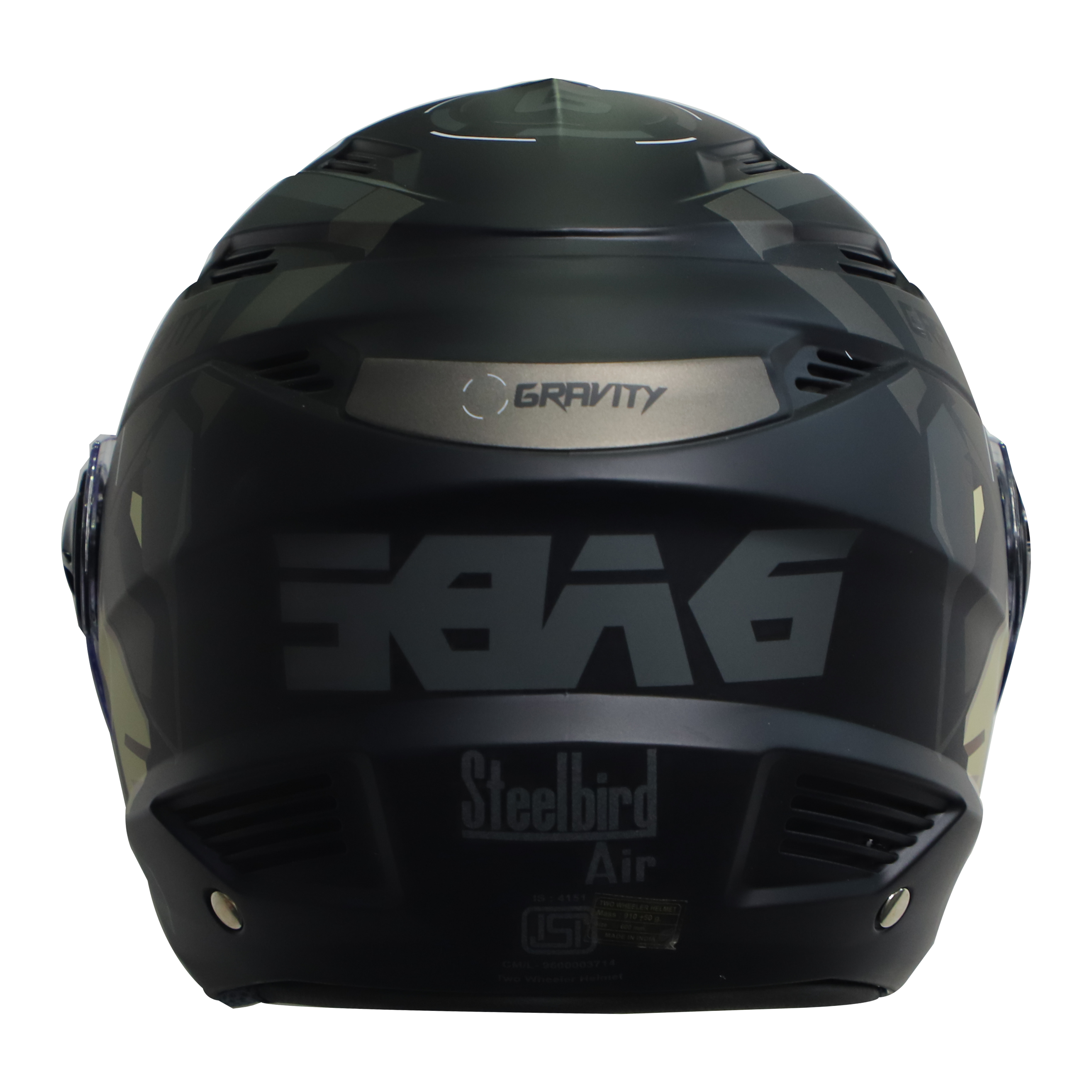 SBA-6 GRAVITY MAT BLACK WITH GREY (FITTED WITH CLEAR VISOR EXTRA SMOKE VISOR FREE)
