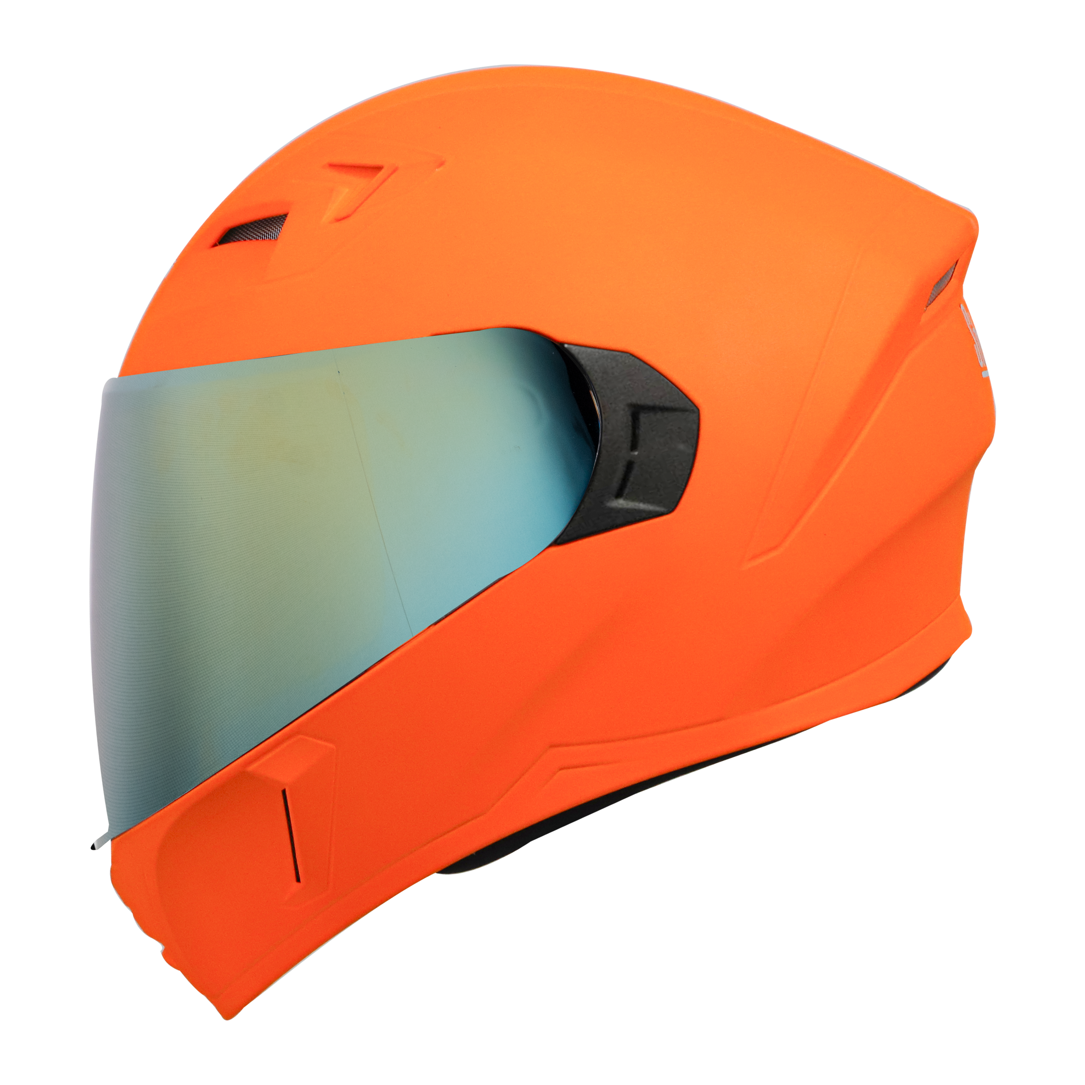 SBA-21 VFX GLOSSY FLUO ORANGE ( FITTED WITH CLEAR VISOR EXTRA CHROME GOLD VISOR FREE)
