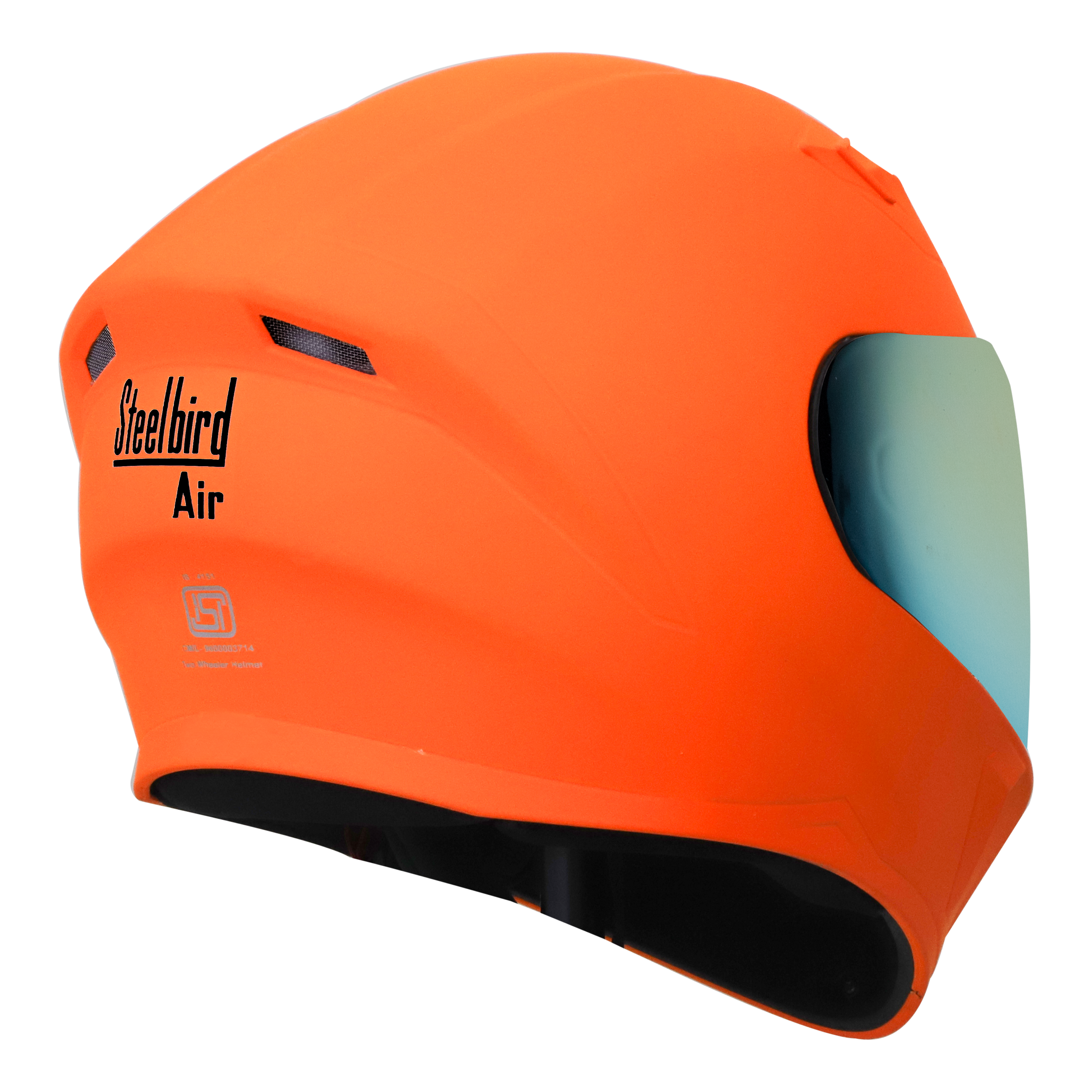 SBA-21 VFX GLOSSY FLUO ORANGE ( FITTED WITH CLEAR VISOR EXTRA CHROME GOLD VISOR FREE)