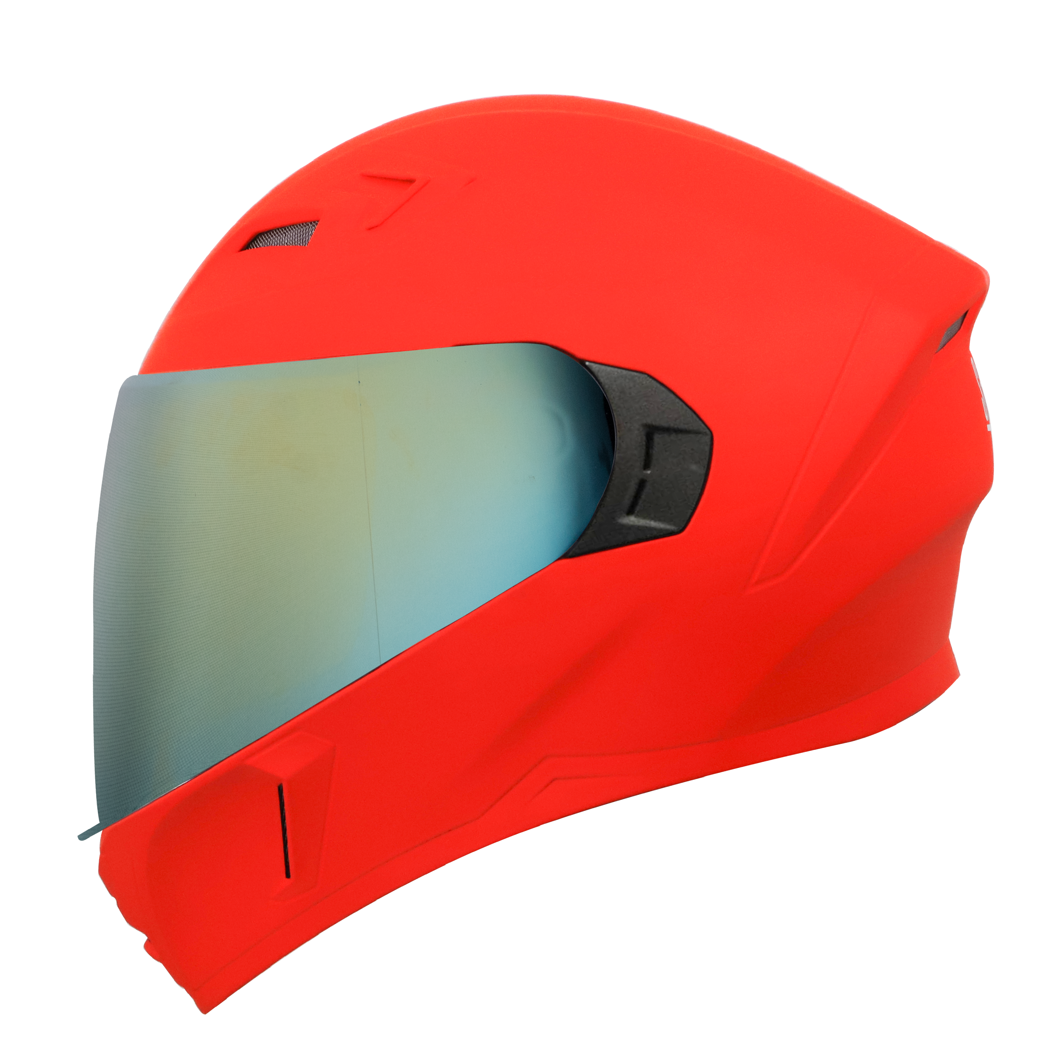 SBA-21 VFX GLOSSY FLUO RED ( FITTED WITH CLEAR VISOR EXTRA CHROME GOLD VISOR FREE)