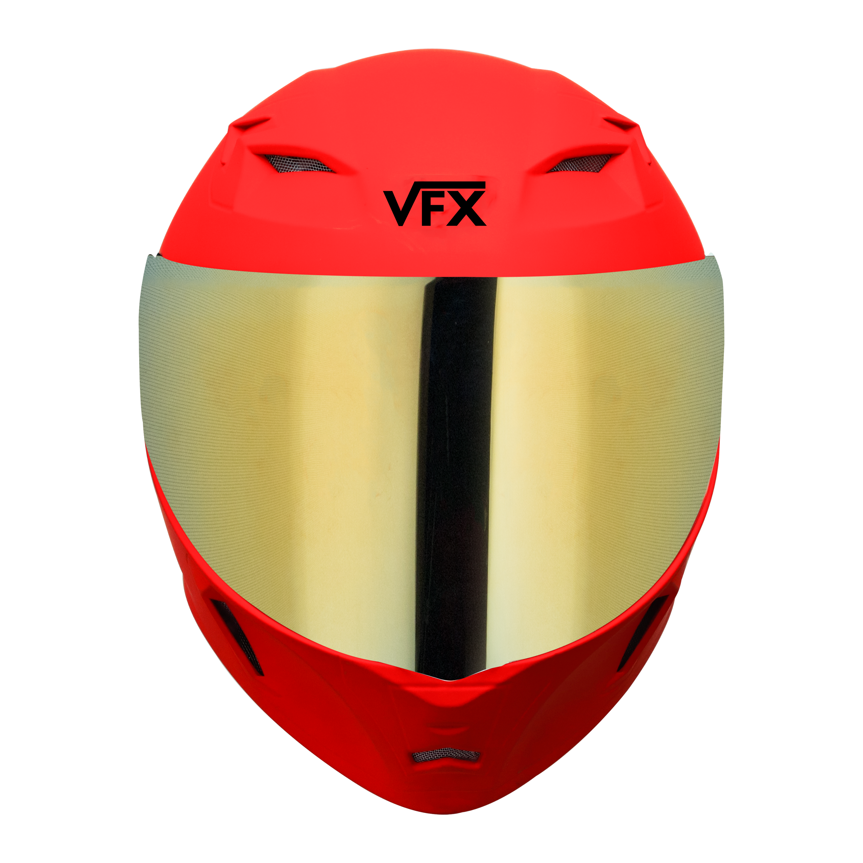 SBA-21 VFX GLOSSY FLUO RED ( FITTED WITH CLEAR VISOR EXTRA CHROME GOLD VISOR FREE)